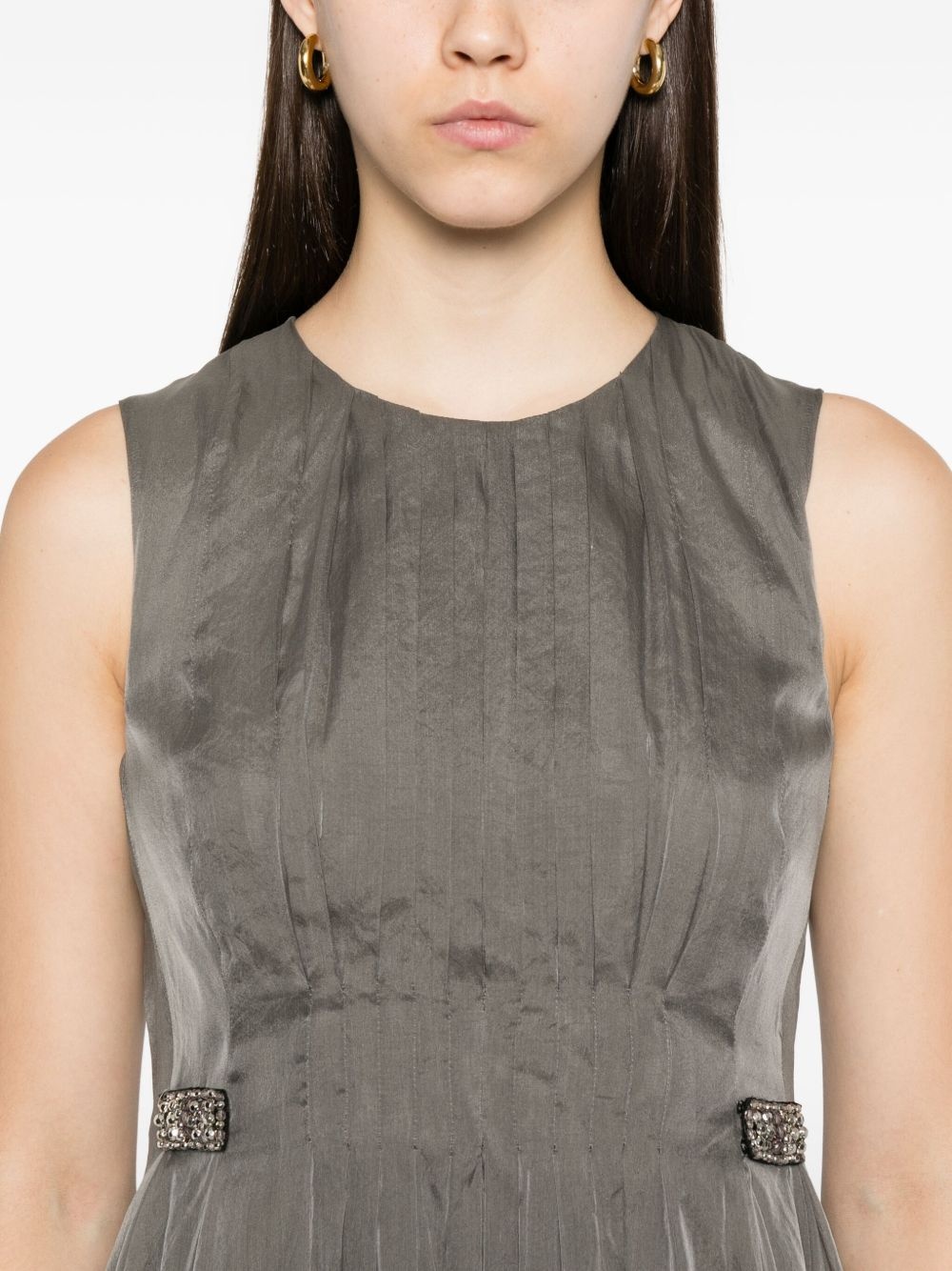 crystal-embellished midi dress - 5