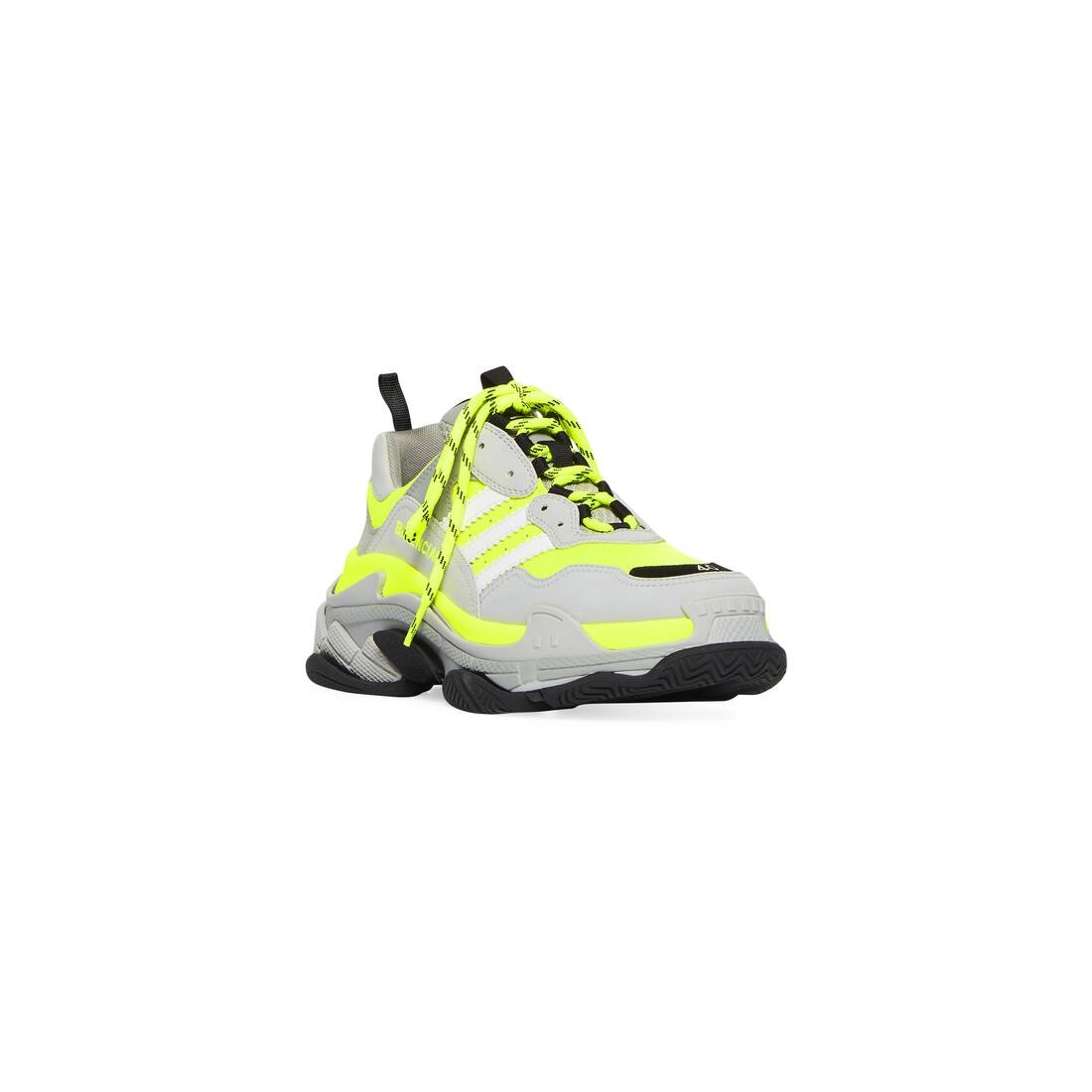 Men's Balenciaga / Adidas Triple S Sneaker in Fluo Yellow - 2