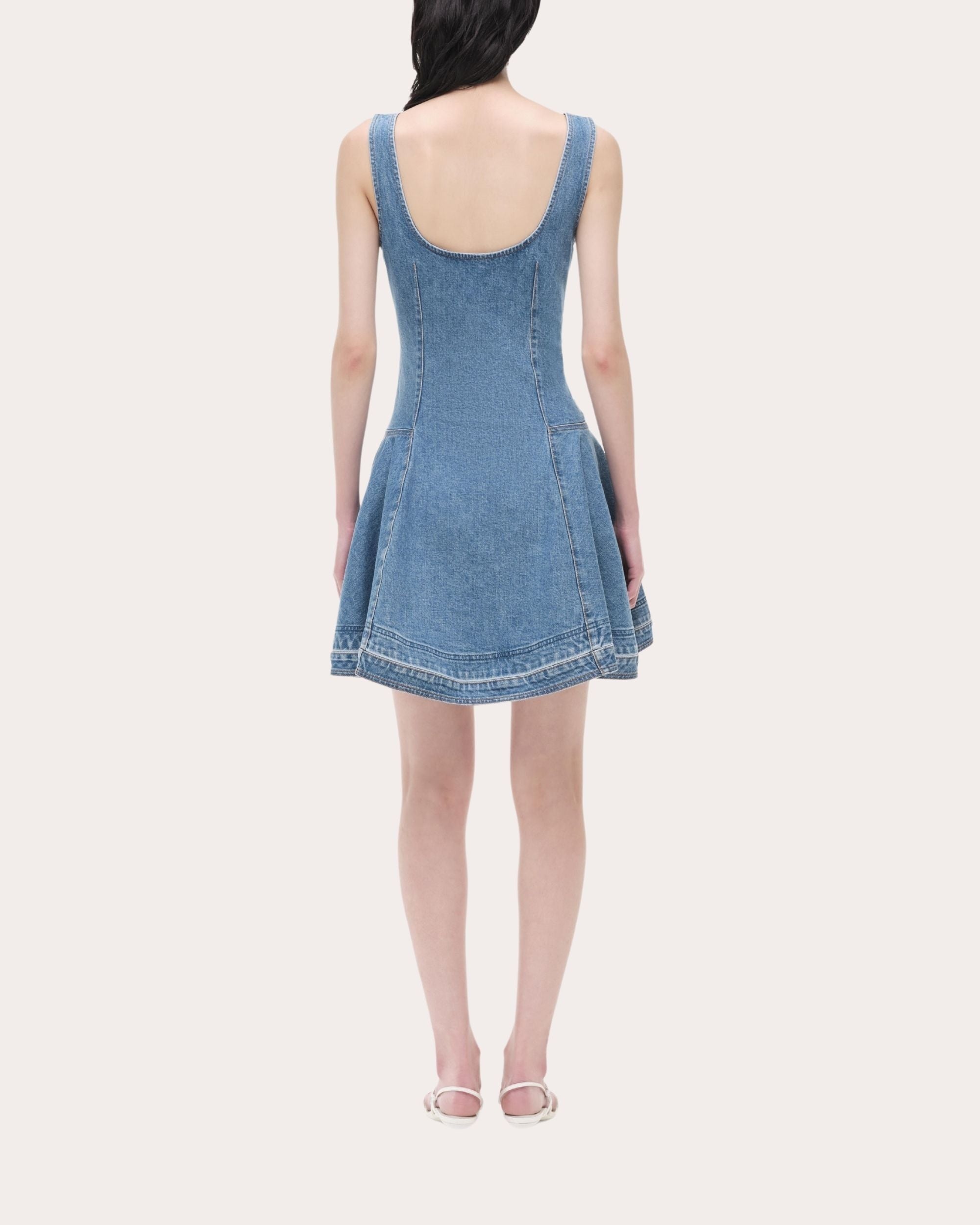 Eleodra Denim Fit & Flare Mini Dress - 2