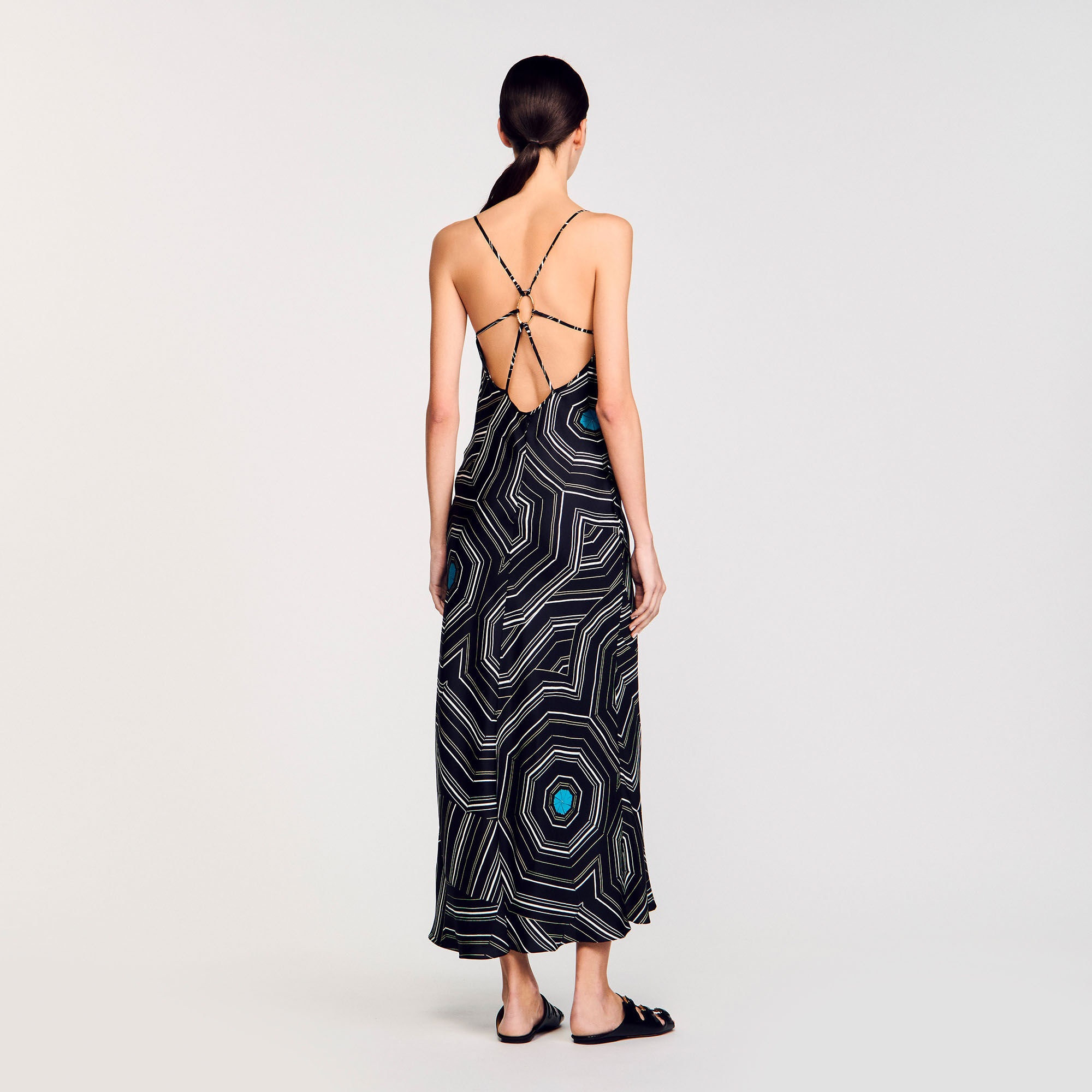PATTERNED SILK MAXI DRESS - 5