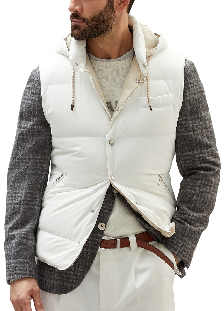 【関税＆送料込み】Brunello Cucinelli Padded Hooded Vest BRUNELLO CUCINELLI | Padded Hooded Wool Vest | Men | Lane
