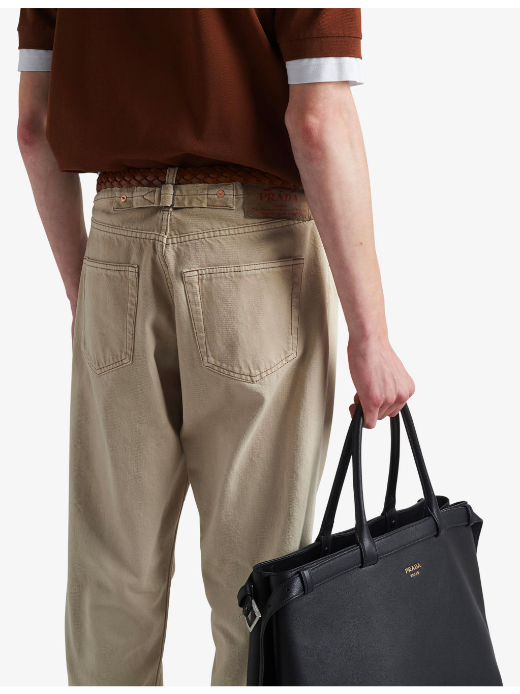 Bull brand-plaque straight-leg jeans - 5