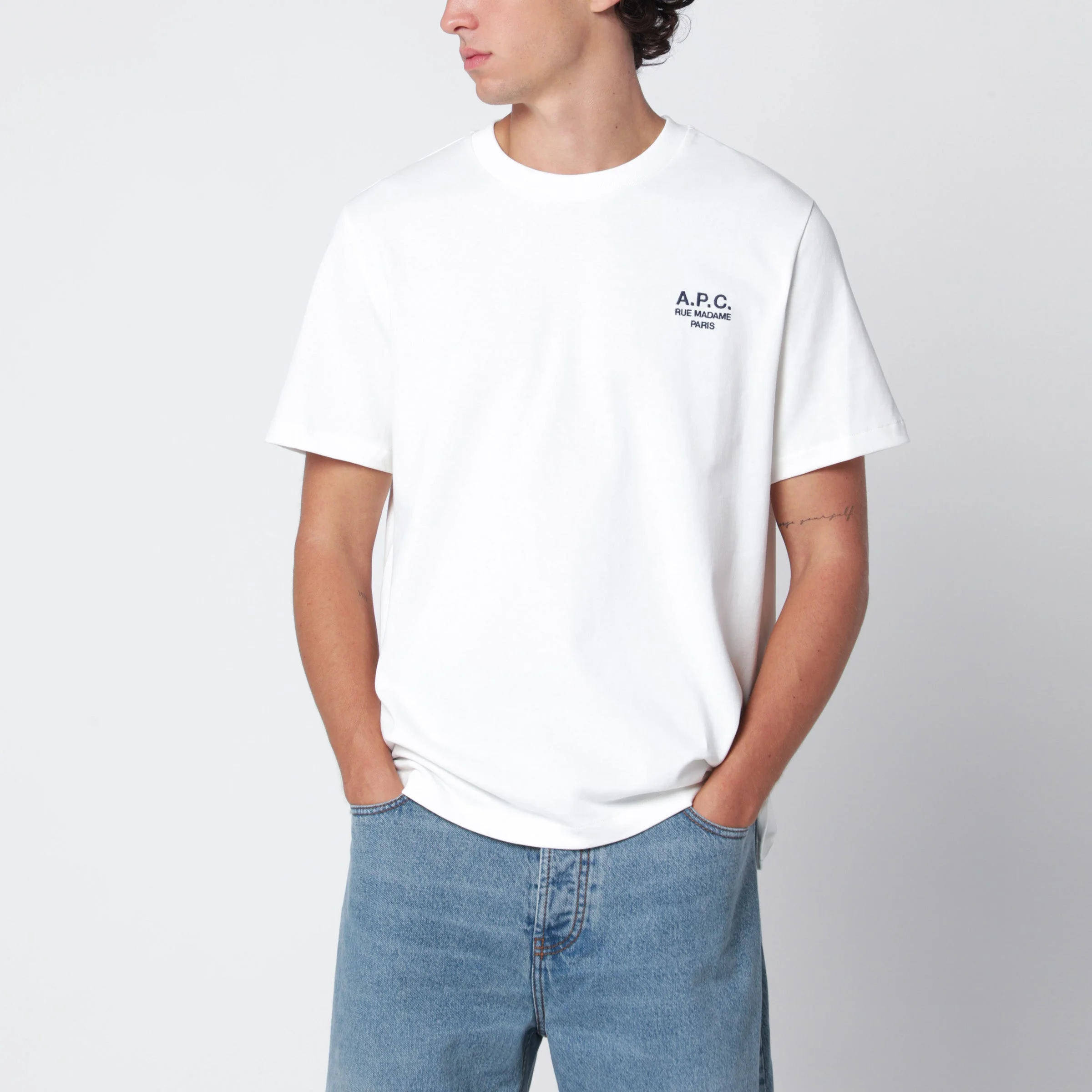 A.P.C. Rue Madame T-Shirt In White Cotton Men - 1