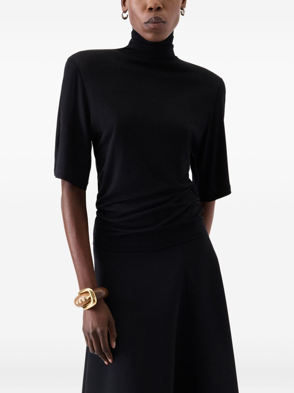 turtleneck short-sleeve top - 3