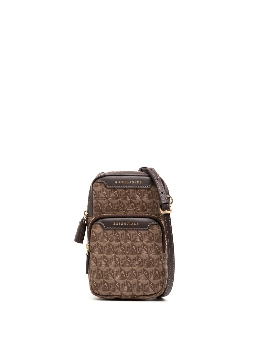 Essentials monogram-jacquard crossbody bag - 1