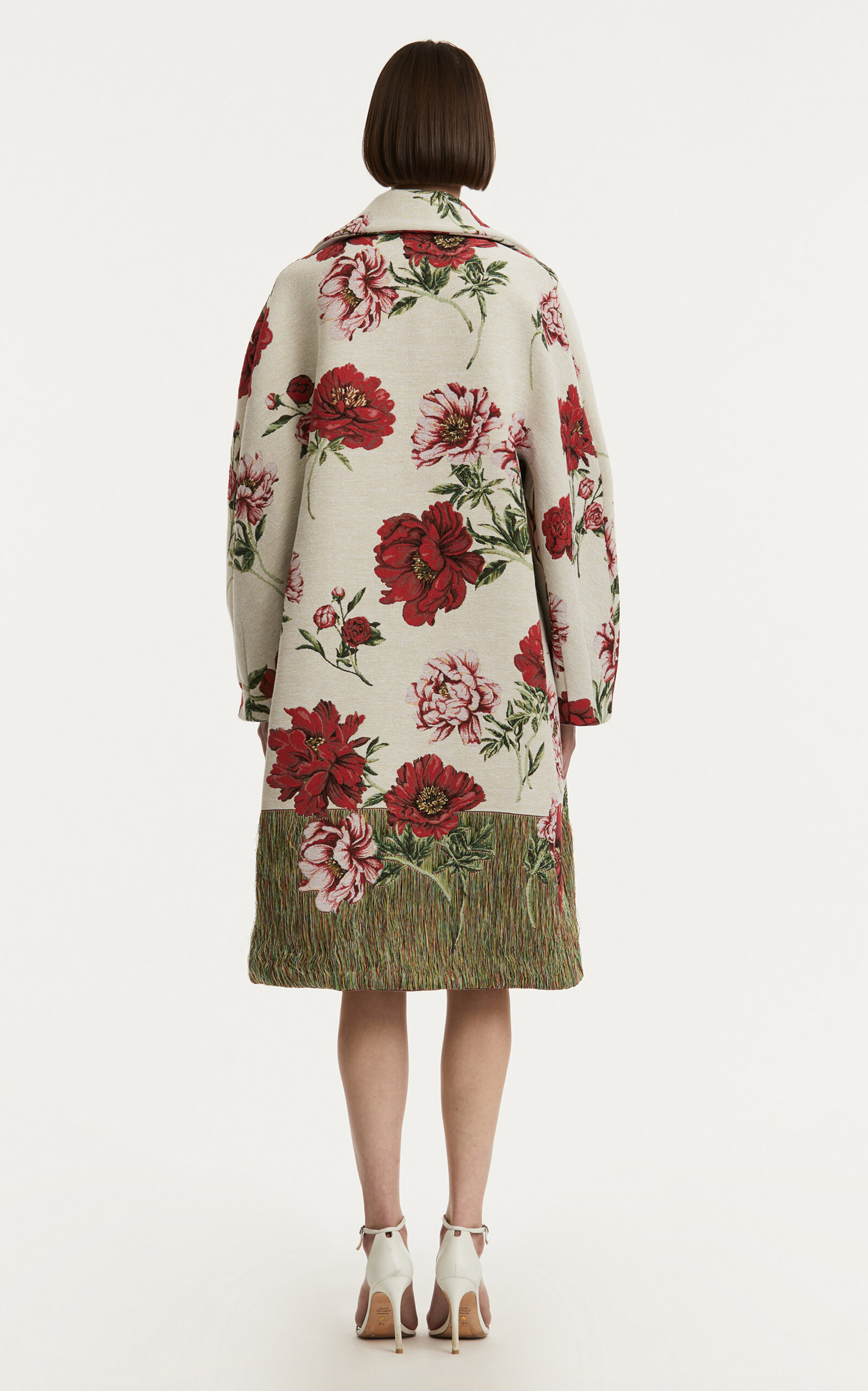 Oversized Cotton-Blend Jacquard Coat multi - 6