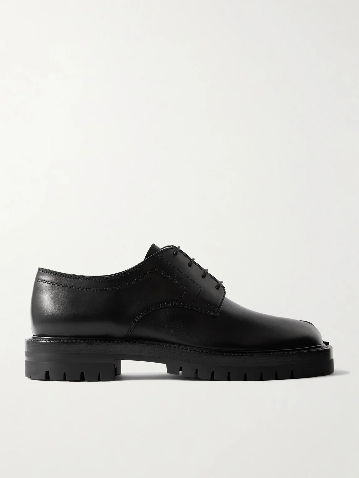 Tabi Split-Toe Leather Derby Shoes - 1