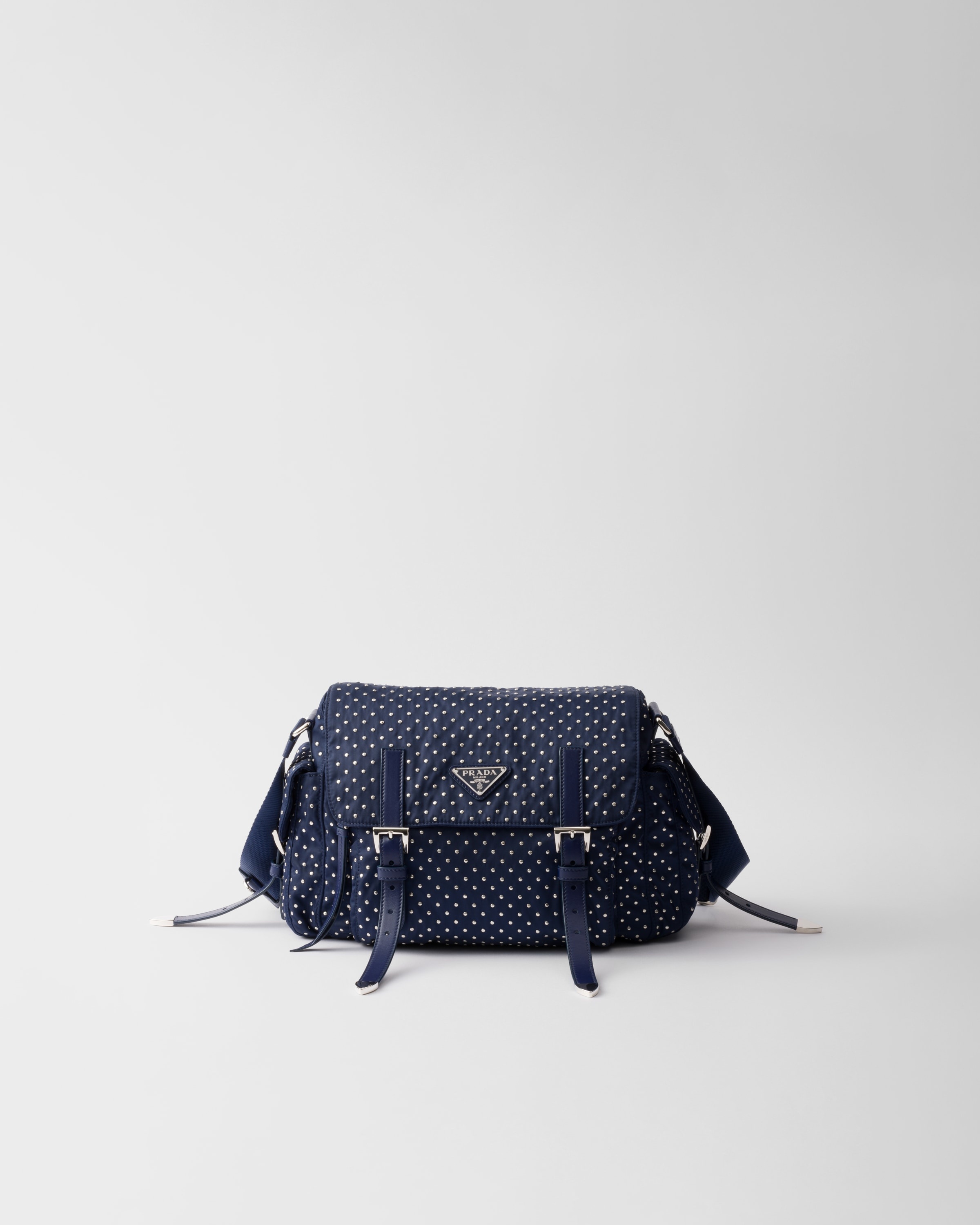 Prada Re-Nylon shoulder bag with studs | REVERSIBLE