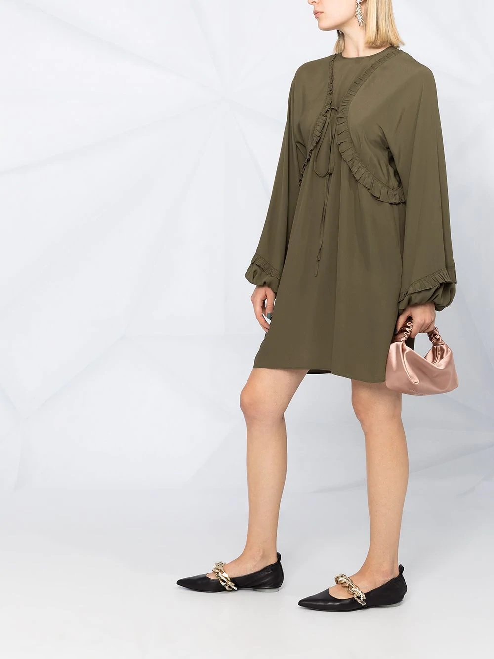 tie-front shift dress - 4