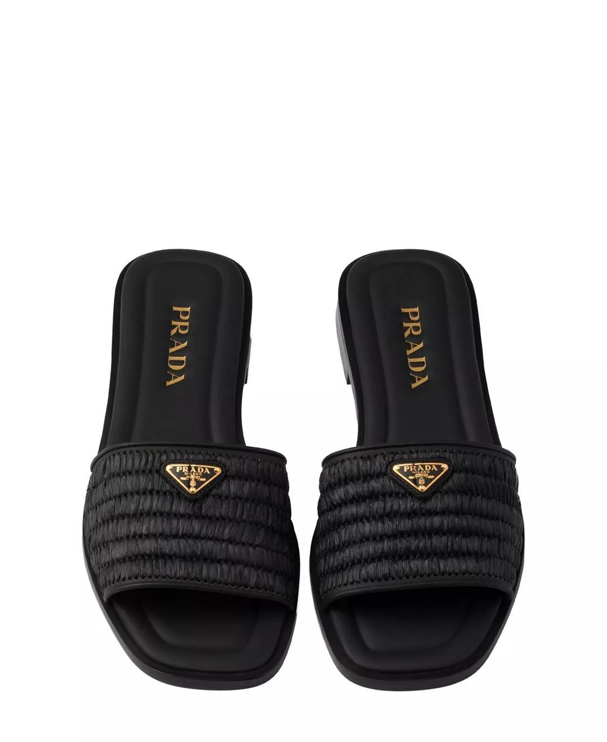 Women's Leather Slides with Crochet Details - 3