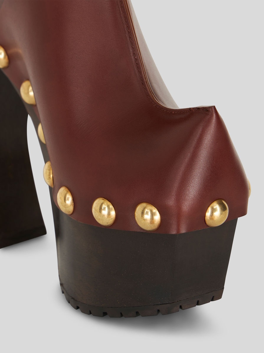 LEATHER CLOGS - 4