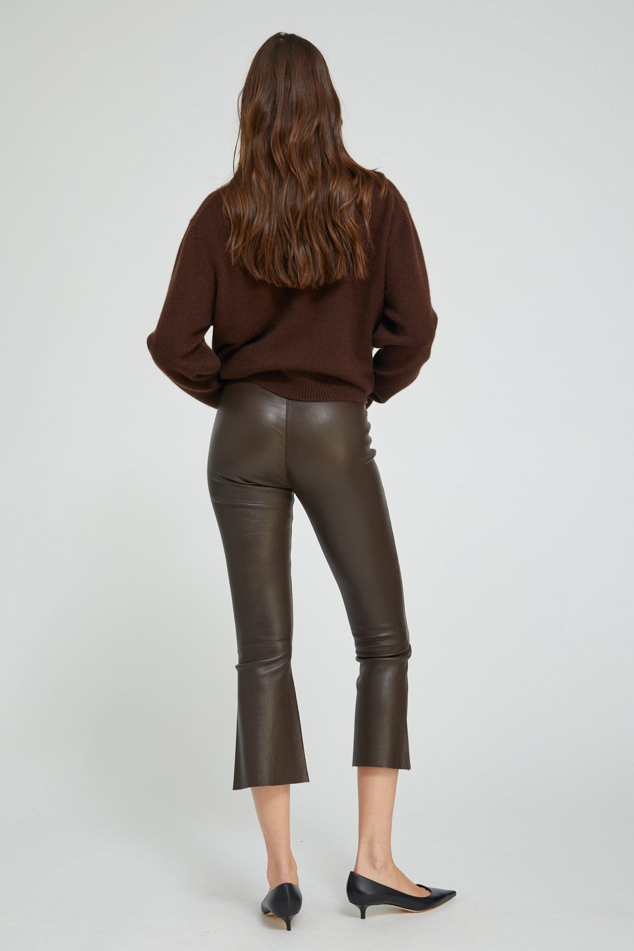 AMERICANO LEATHER CROP FLARE - 4