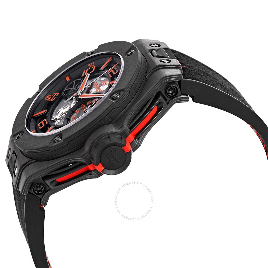 Pre-owned Hublot Big Bang Unico Chronograph Black Skeleton Dial Men's Watch 402.QU.0113.WR - 2