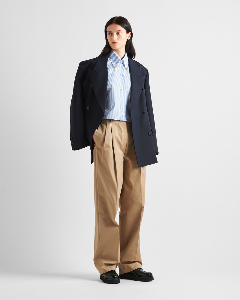 Prada Embroidered striped shirt outlook