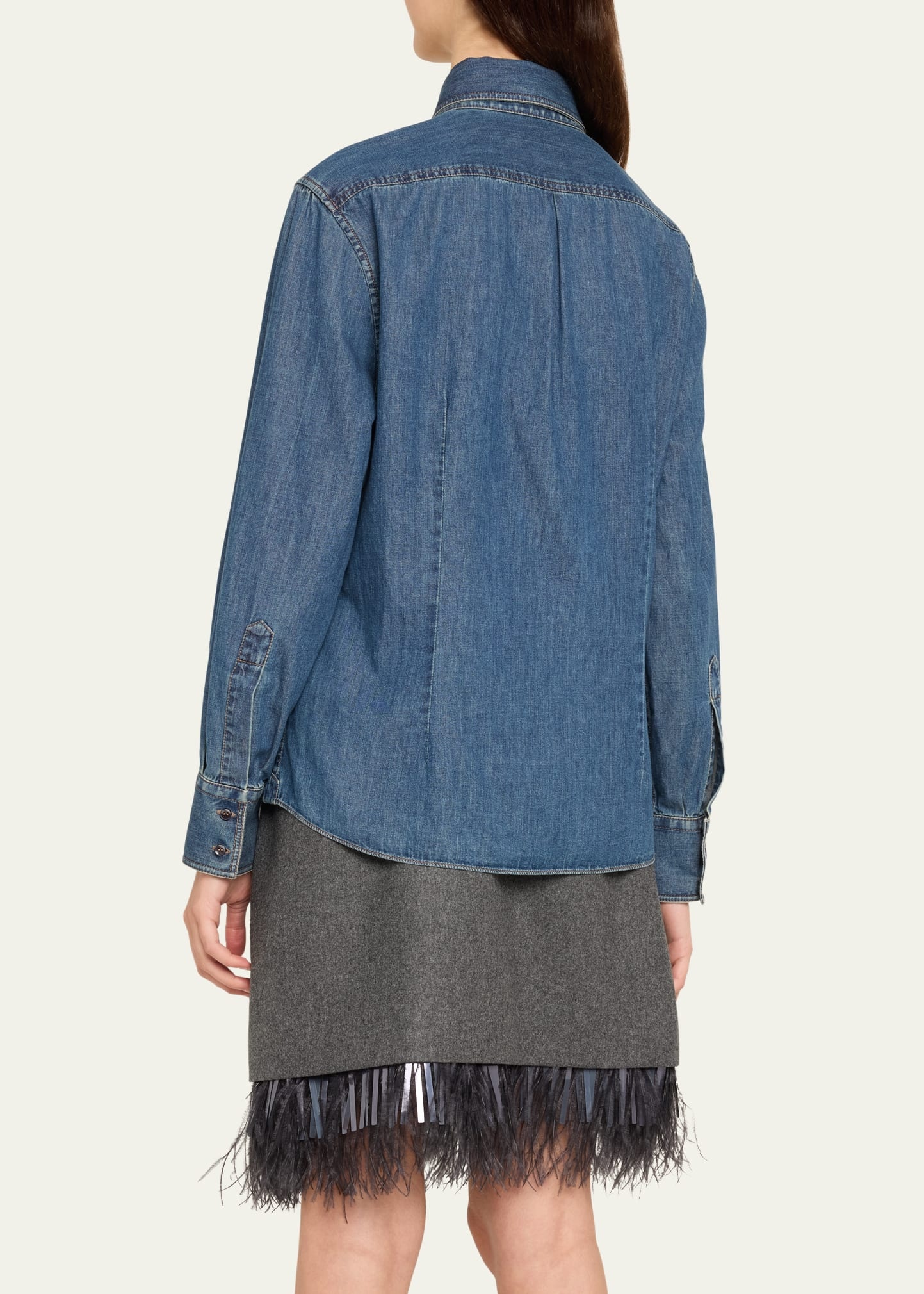 Monili Pocket Tab Denim Shirt - 3