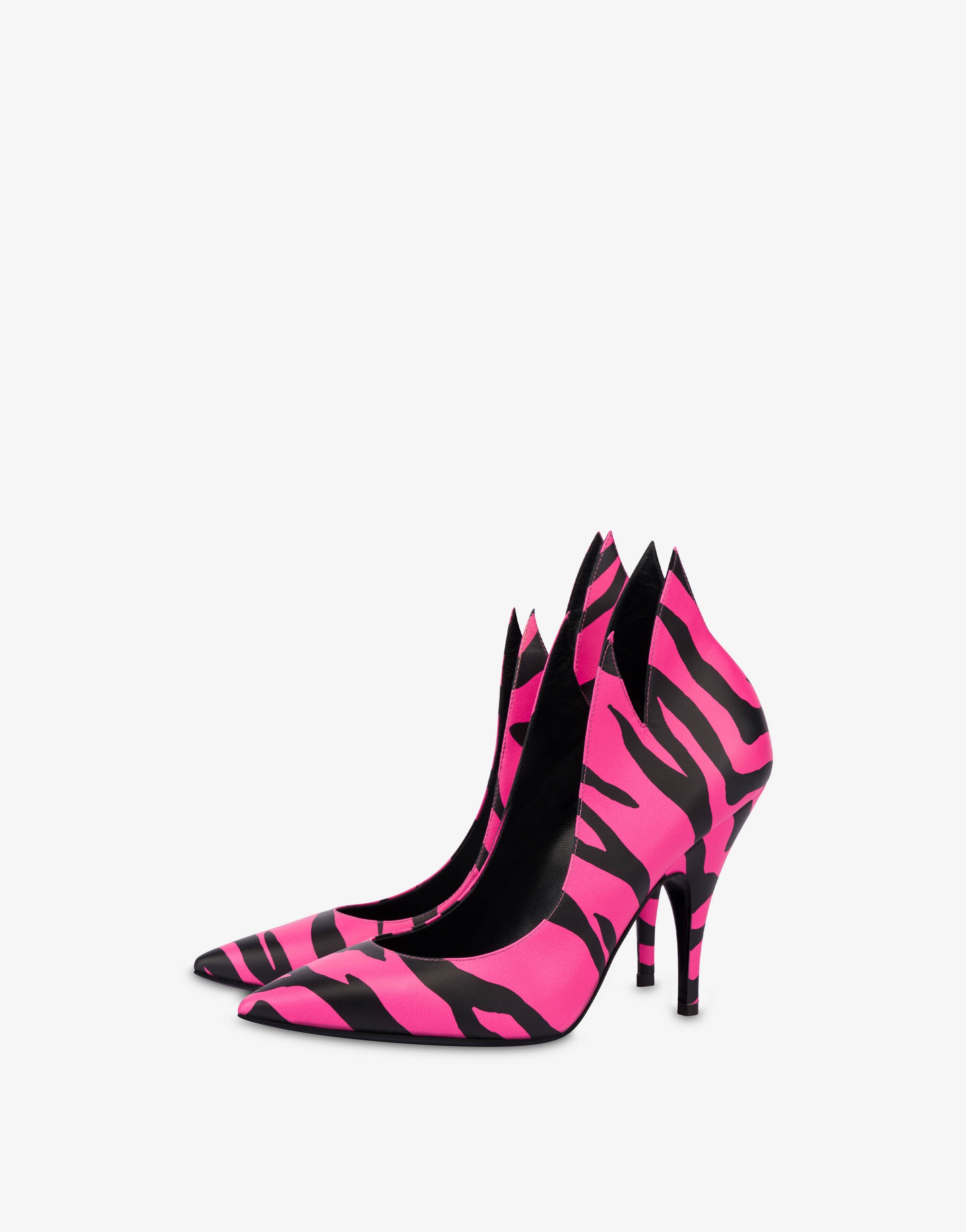 MOSCHINO X THE FLINTSTONES™ ZEBRA-PRINT COURT SHOES - 1
