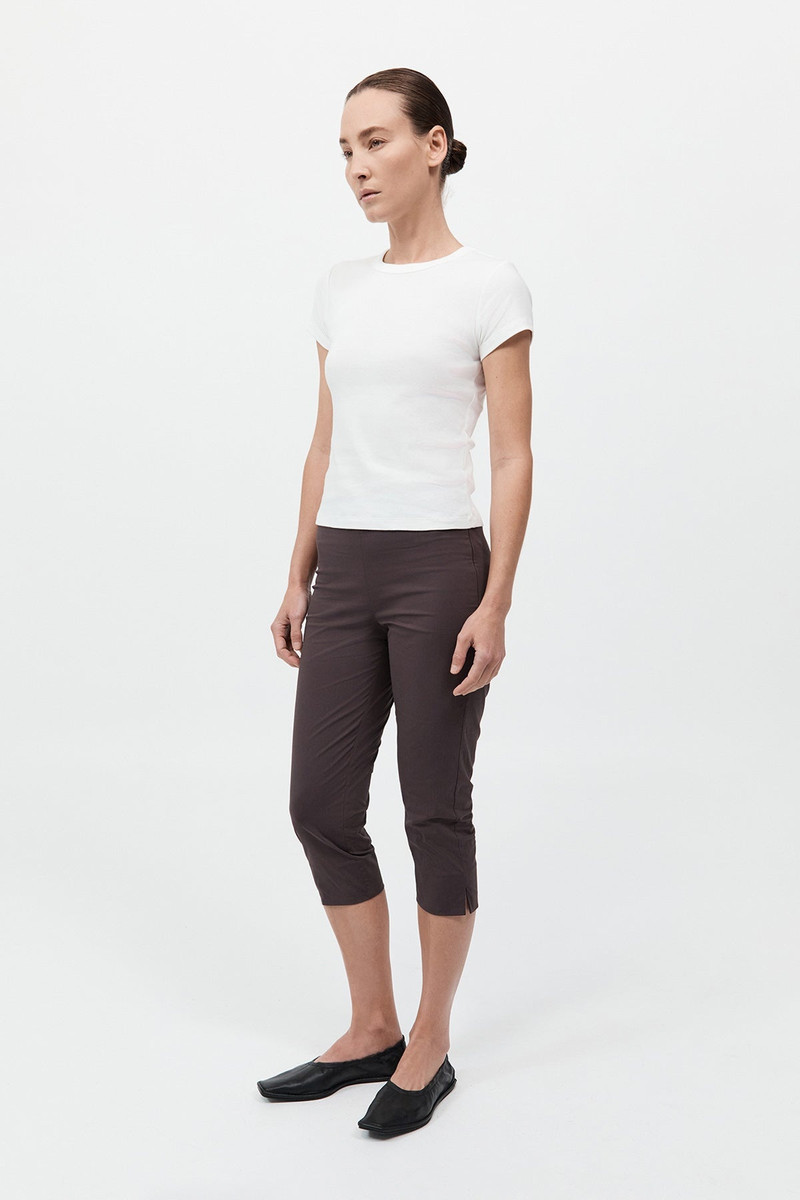 ST. AGNI Slim Capri Pant - Chocolate Plum outlook