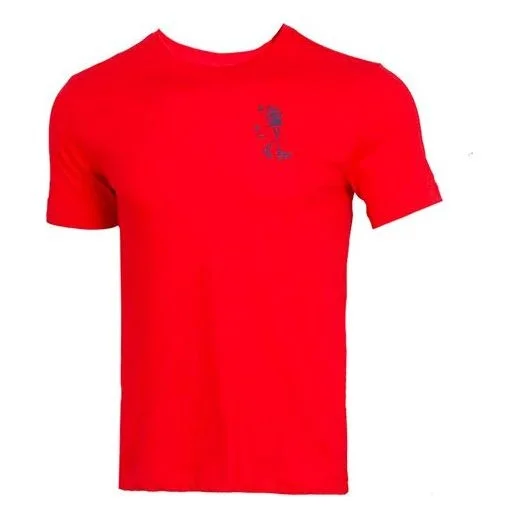 Nike Back Basketball Graffiti Printing Short Sleeve Red CD0959-657 - 1