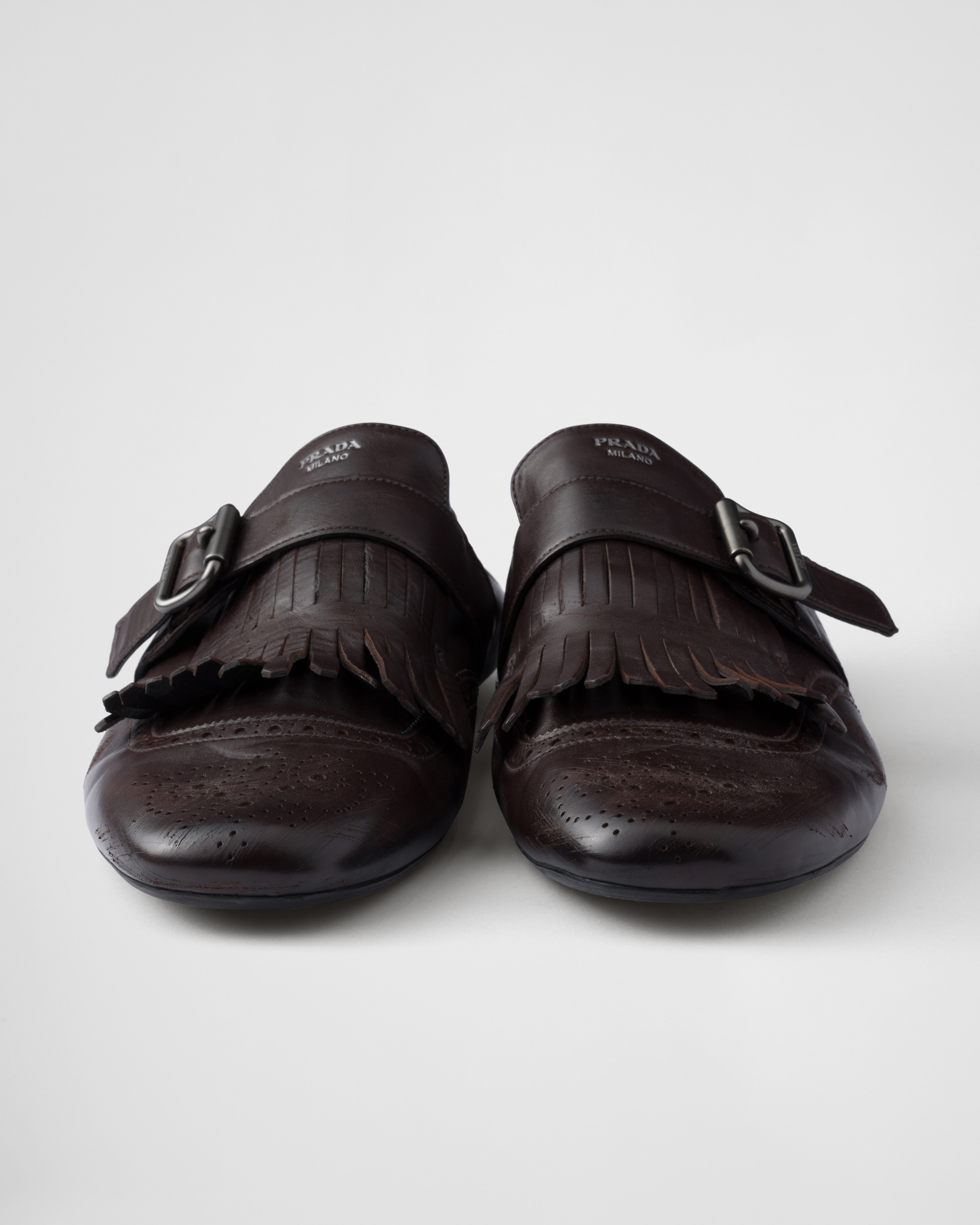 Shuffle fringed monk strap shoes - 6