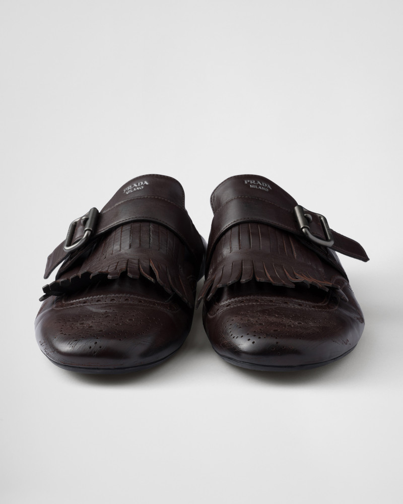 Shuffle fringed monk strap shoes 6