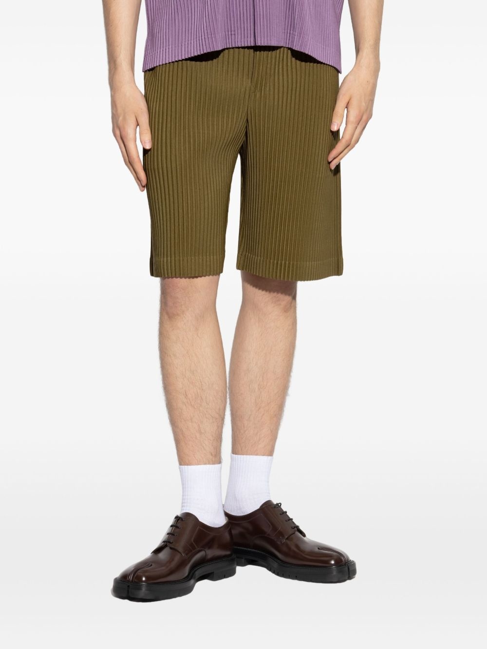 plissé-effect shorts - 3