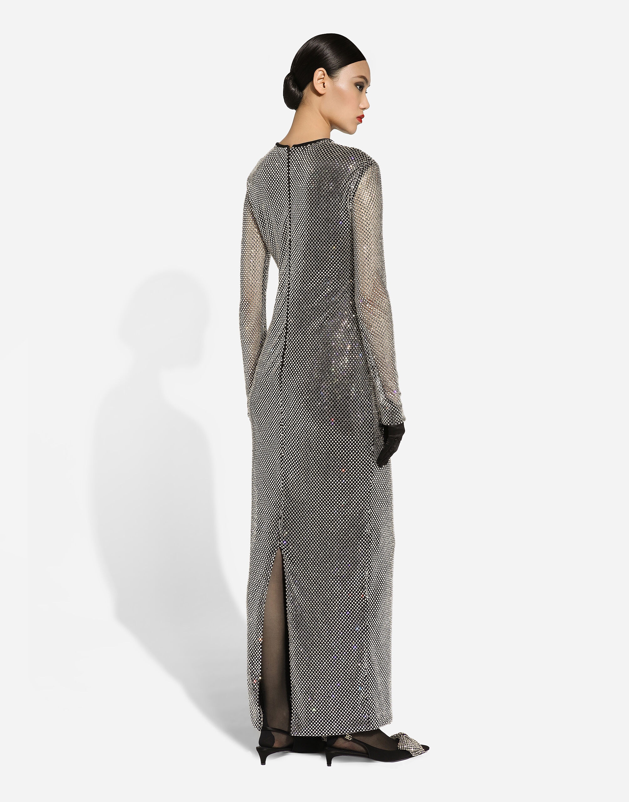 Long crystal mesh dress - 4