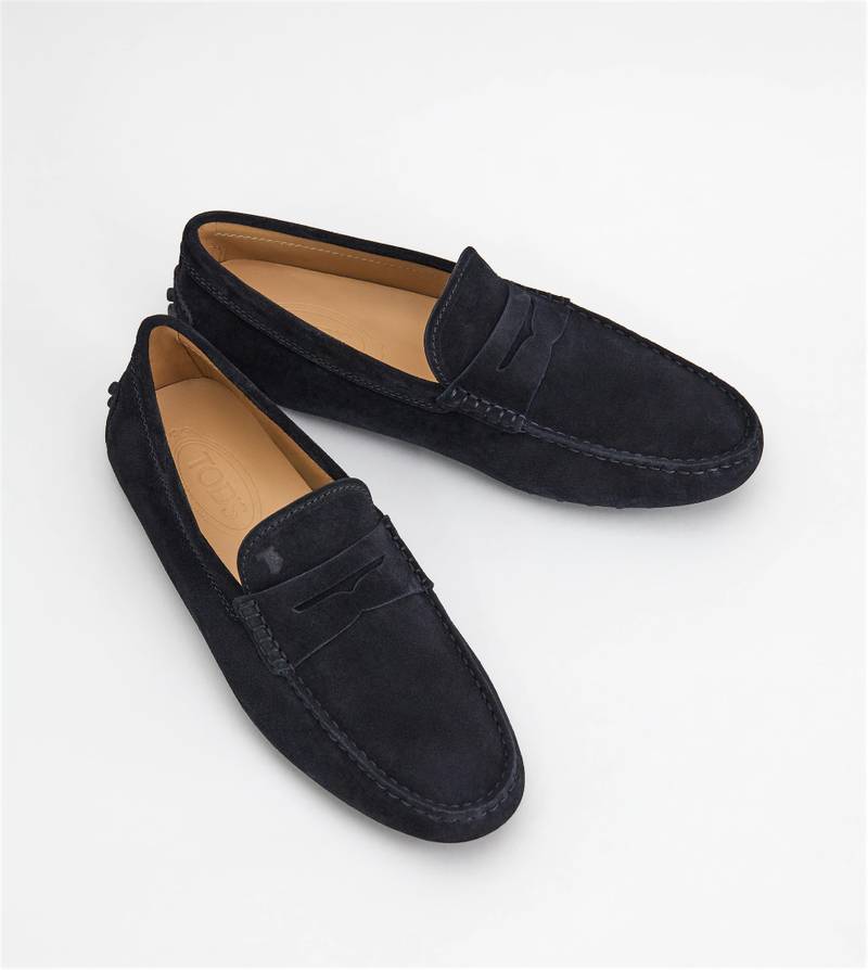 Tod's GOMMINO DRIVING SHOES IN SUEDE - BLACK outlook