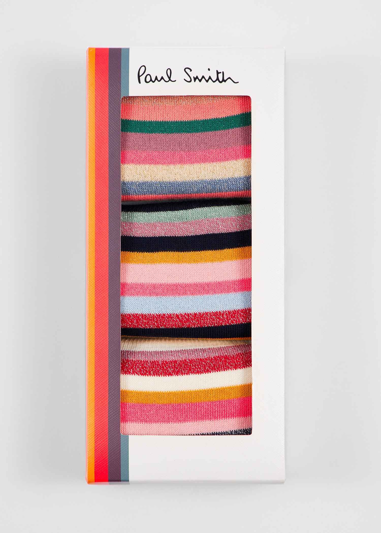Women's Lurex 'Swirl Stripe' Socks Three Pack - 2