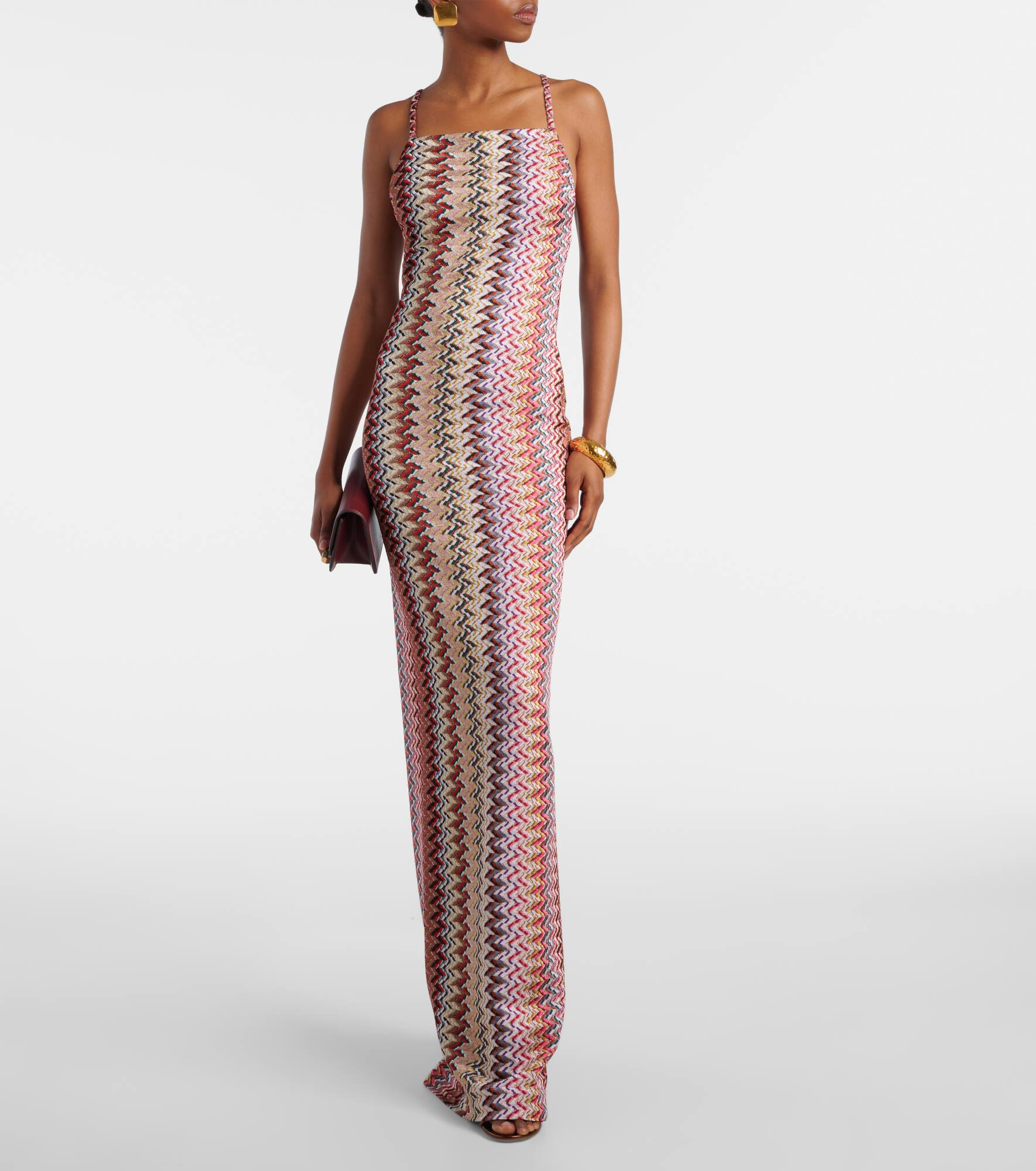 Zigzag lamé maxi dress - 2