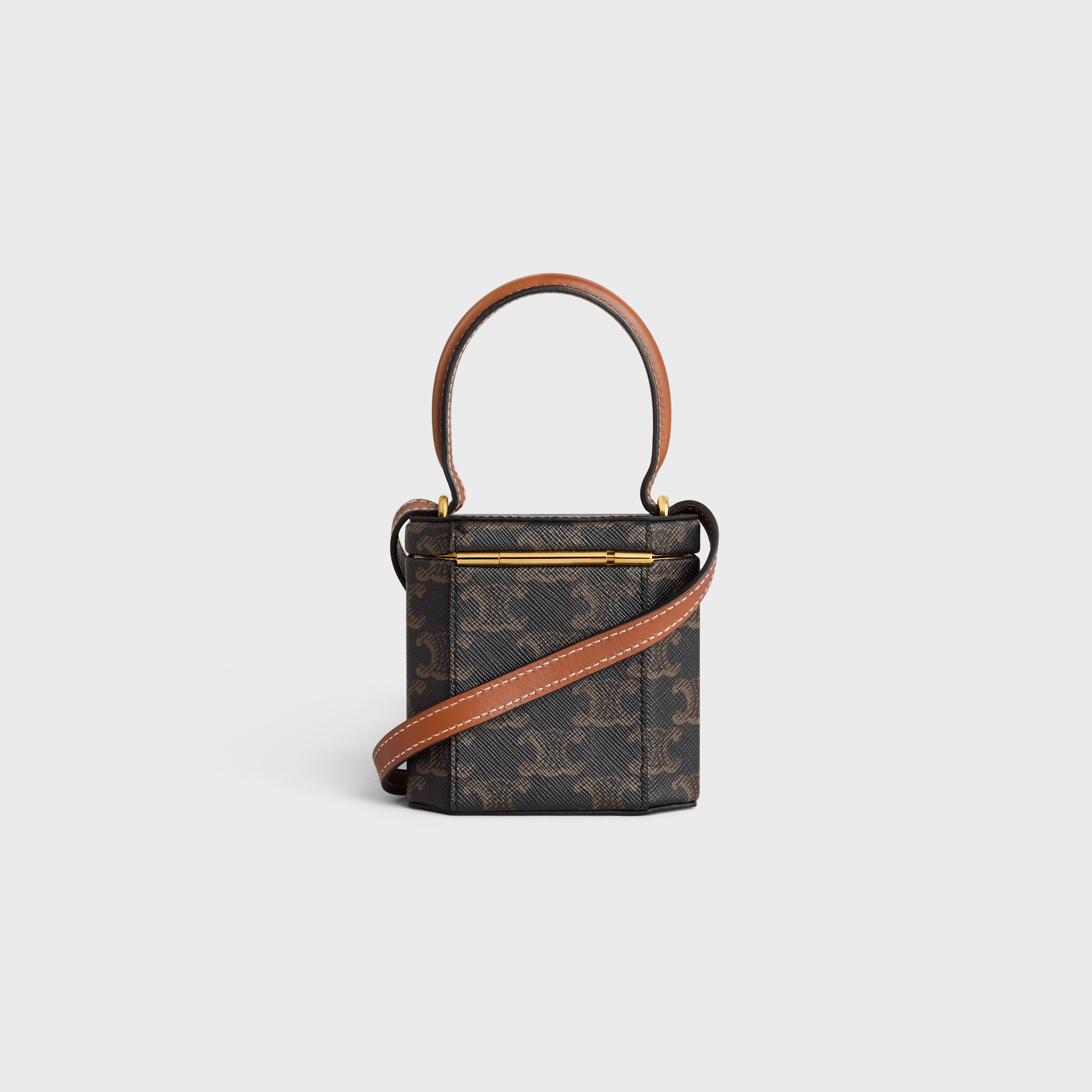 lock bag cuir triomphe in TRIOMPHE CANVAS and CALFSKIN - 3