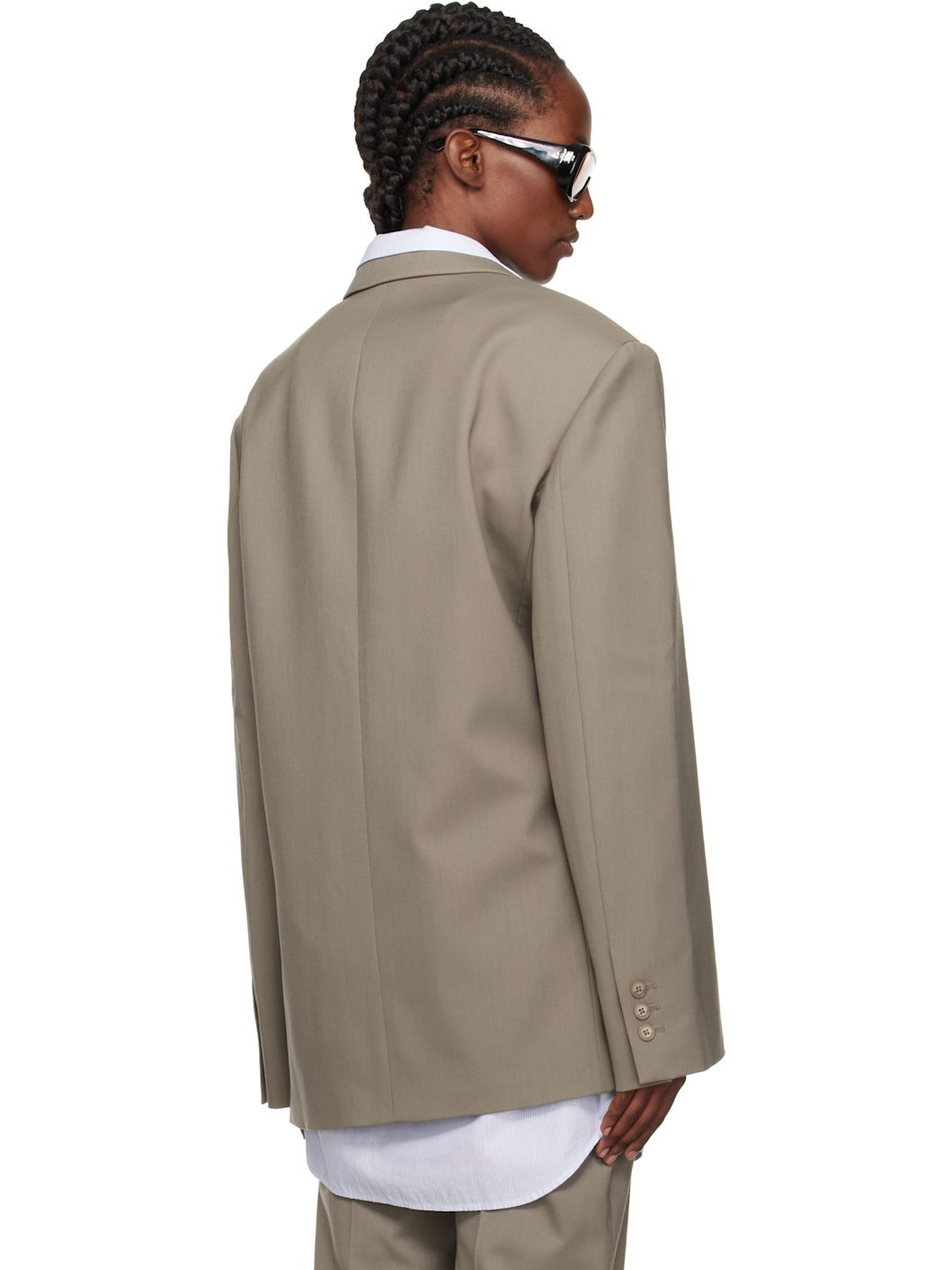 Taupe Crosby Wrap Blazer - 3