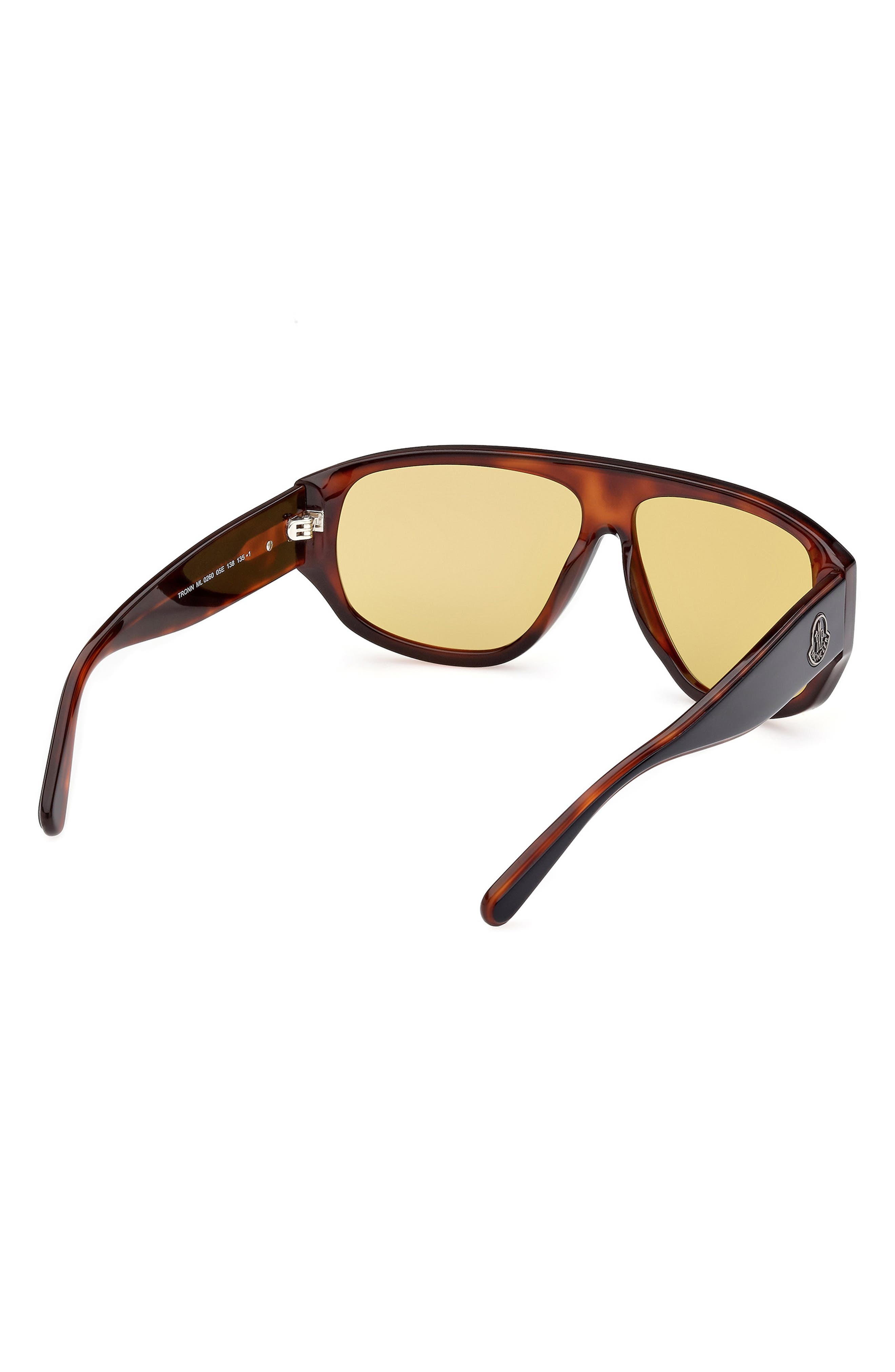 Moncler Shield Sunglasses in Black/Other /Brown at Nordstrom - 8