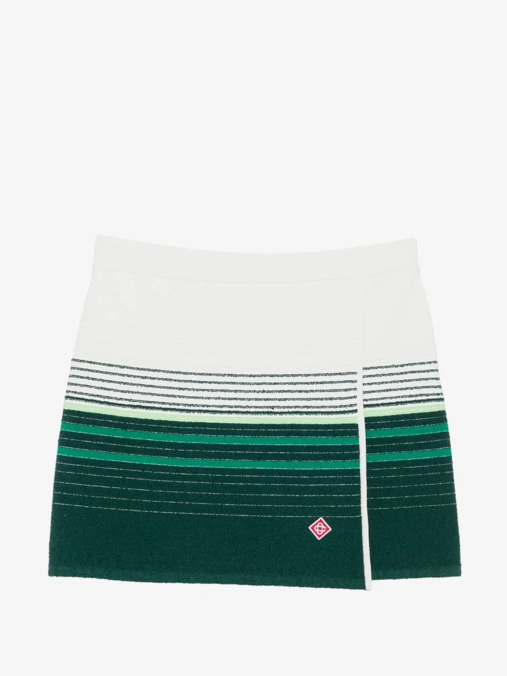 striped wrap-front mini skirt - 1