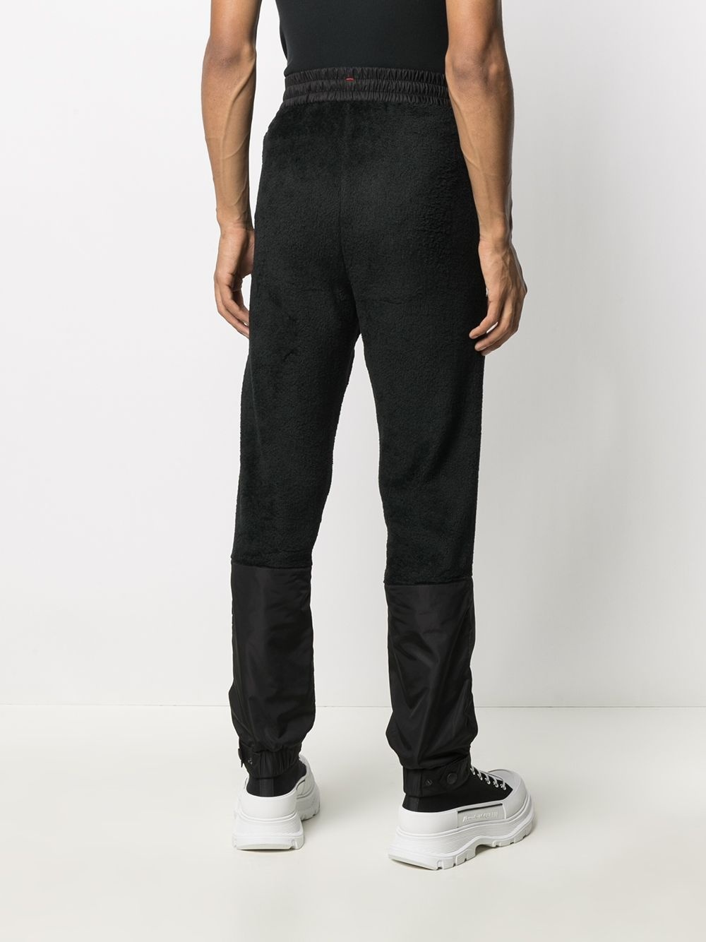 panelled jersey fleece track pants - 4