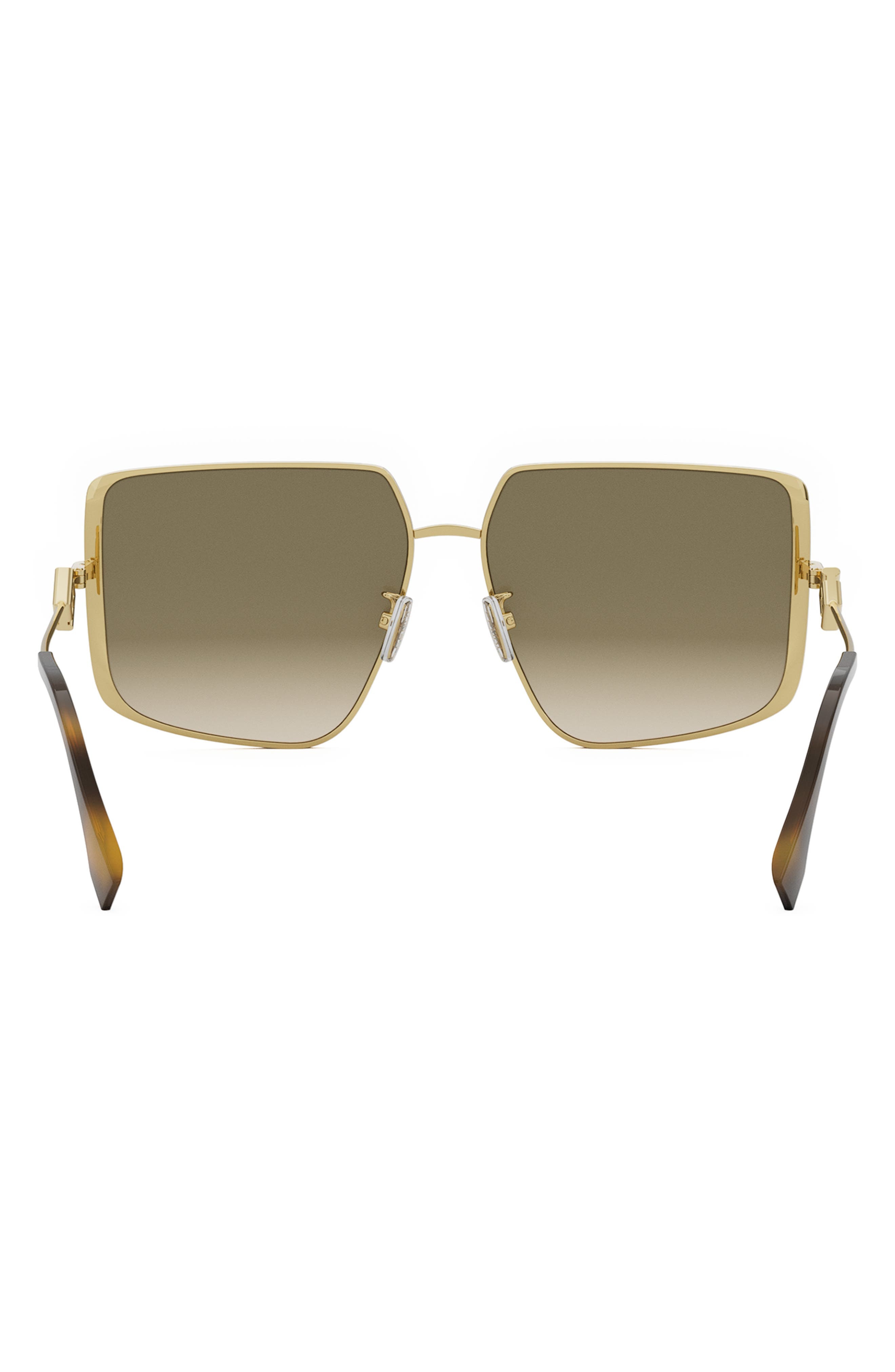 Fendi Diamonds 59mm Gradient Geometric Sunglasses in Shiny Endura Gold /Brown at Nordstrom - 8