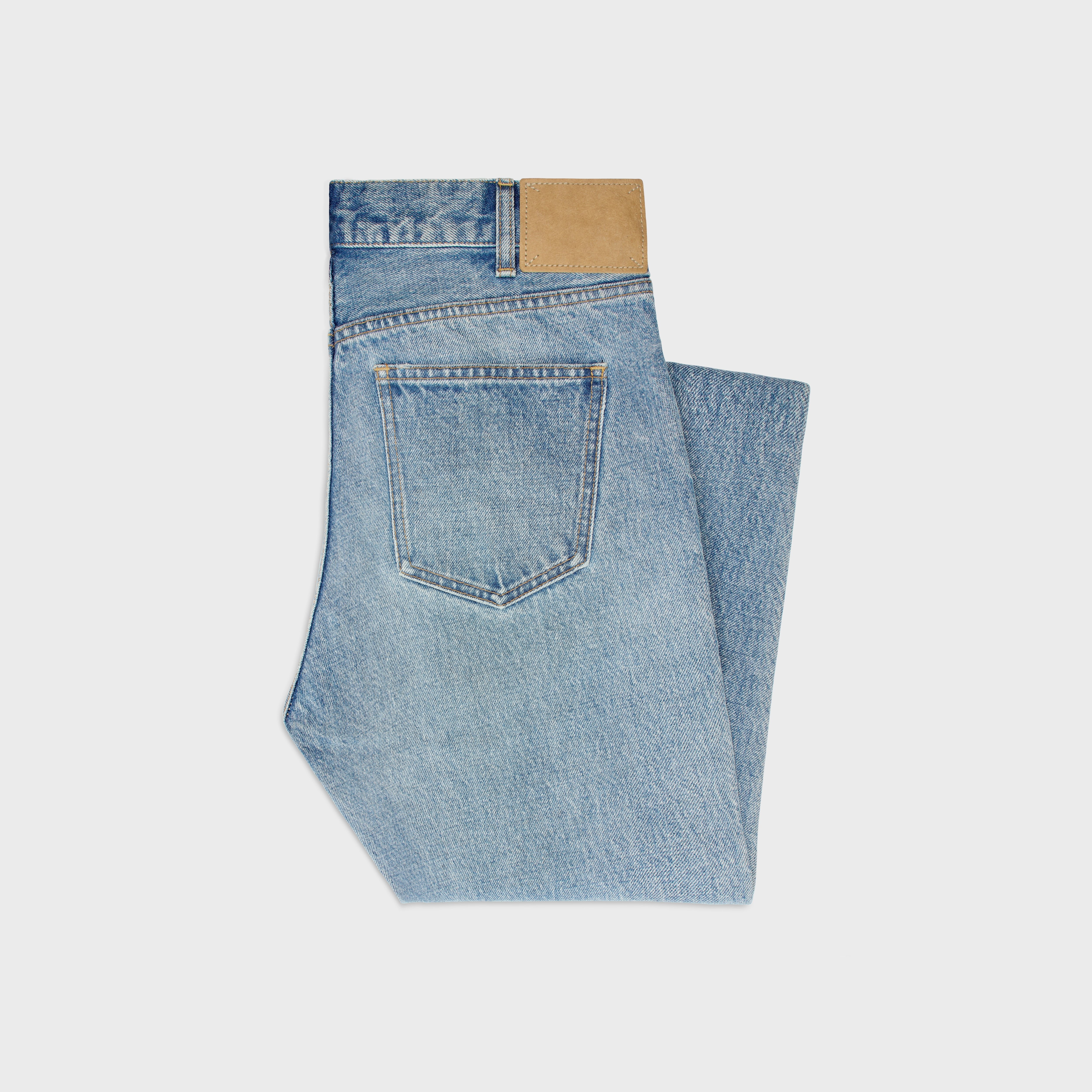 marco jeans in steel blue wash denim - 3