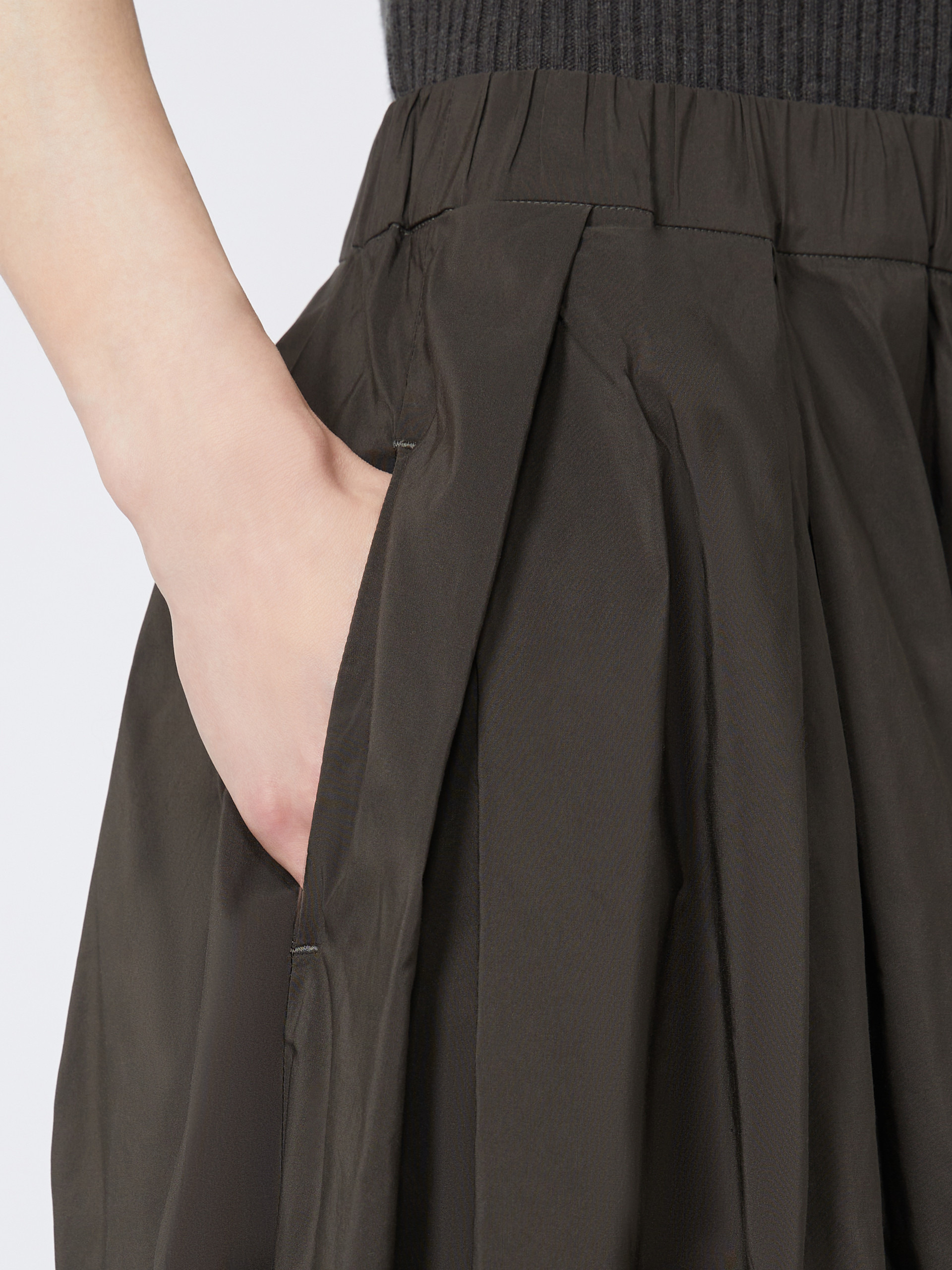 ALOE Cotton micro faille skirt - 5