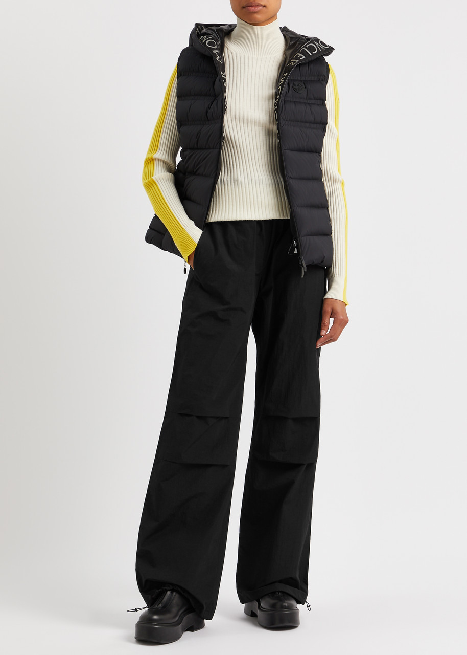 Wide-leg shell trousers - 4