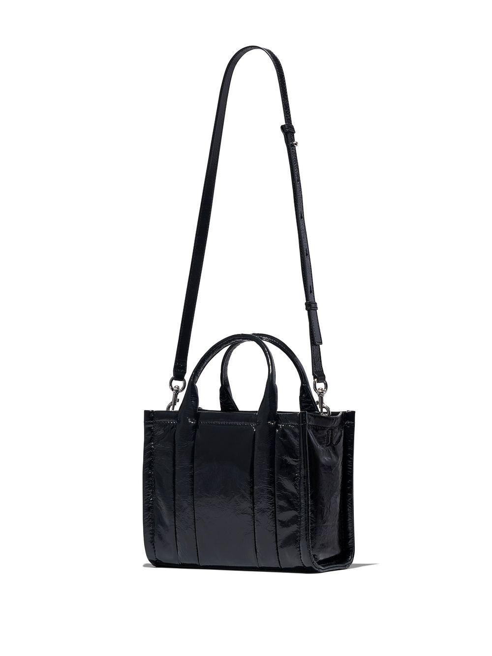 crinkled leather tote bag - 6