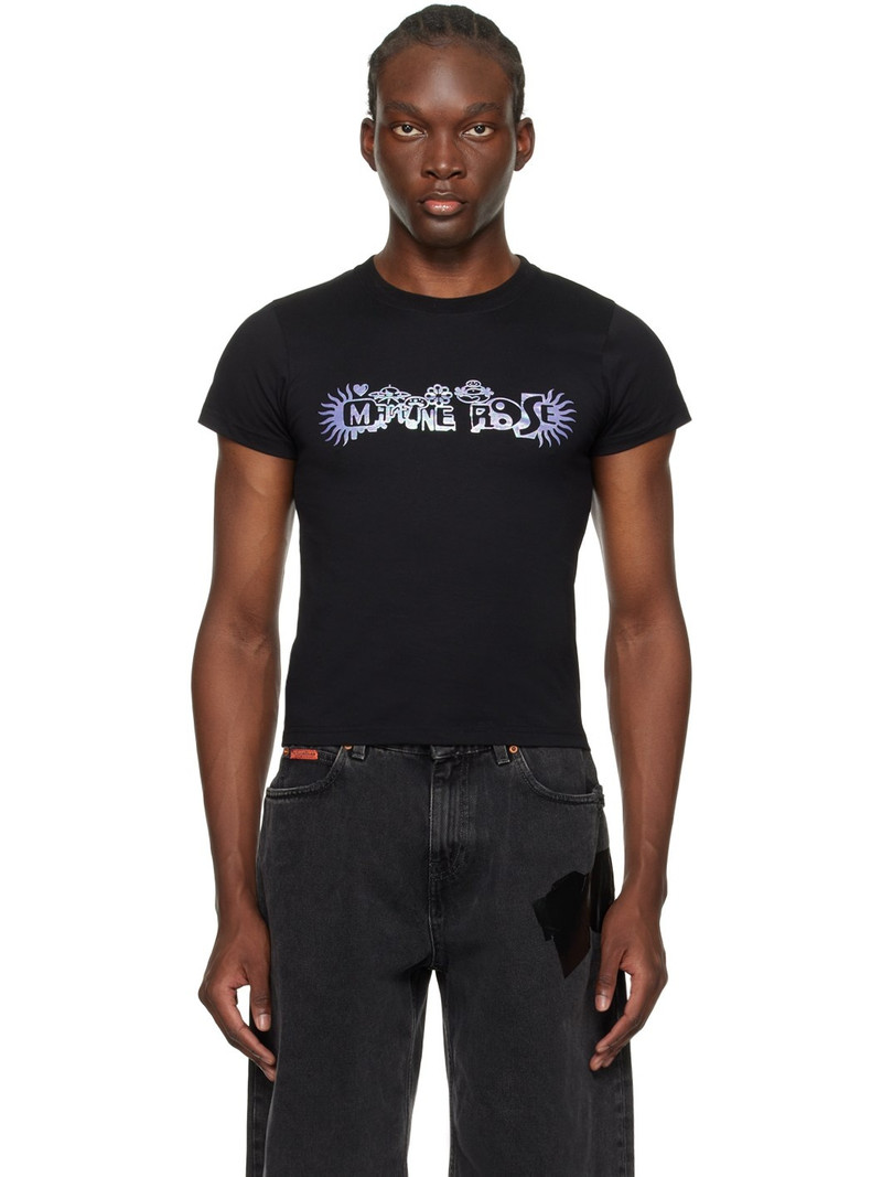 Black Shrunken T-Shirt - 1