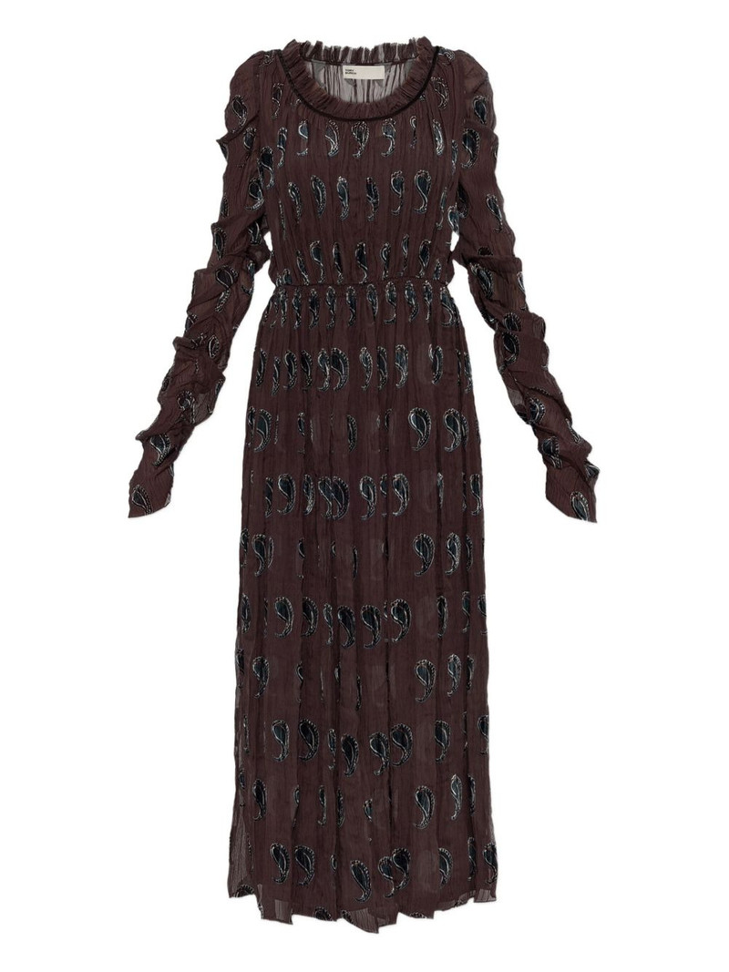 paisley-print midi dress 1