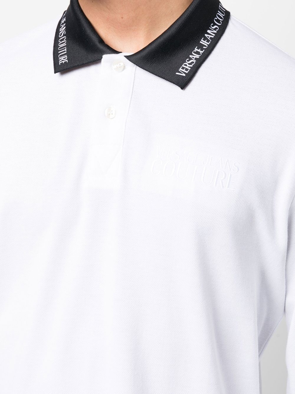 logo long-sleeve polo shirt - 5