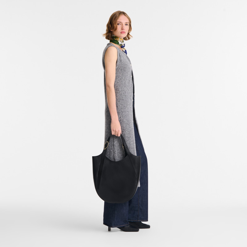 Longchamp Le Foulonné XL Tote bag Black - Leather outlook