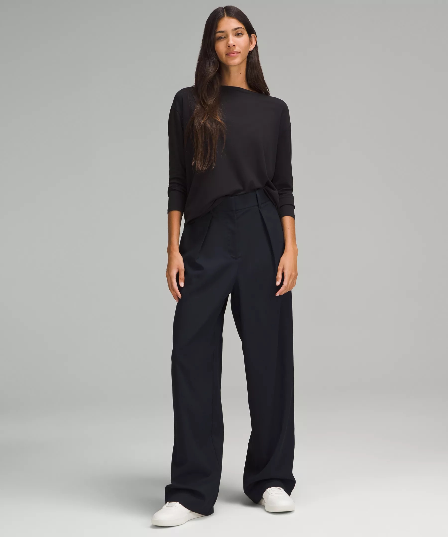 Modal-Blend Pleated High-Rise Trouser *Regular - 2