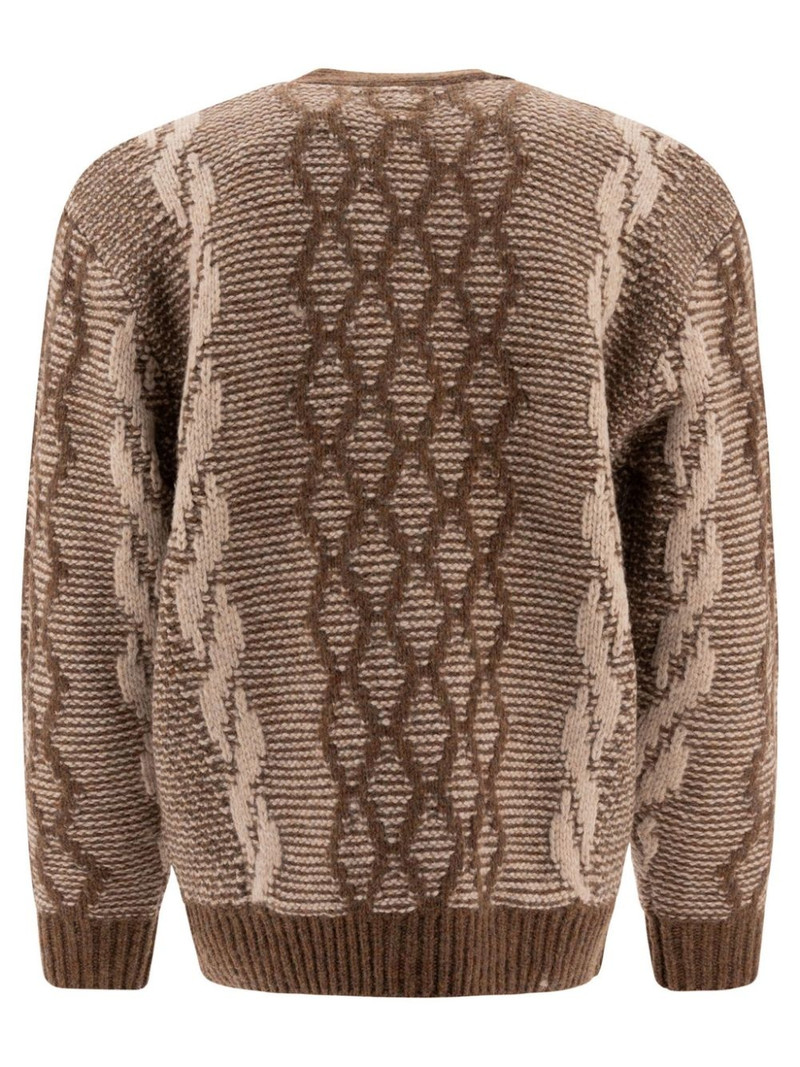 BEAMS PLUS jacquard cardigan outlook