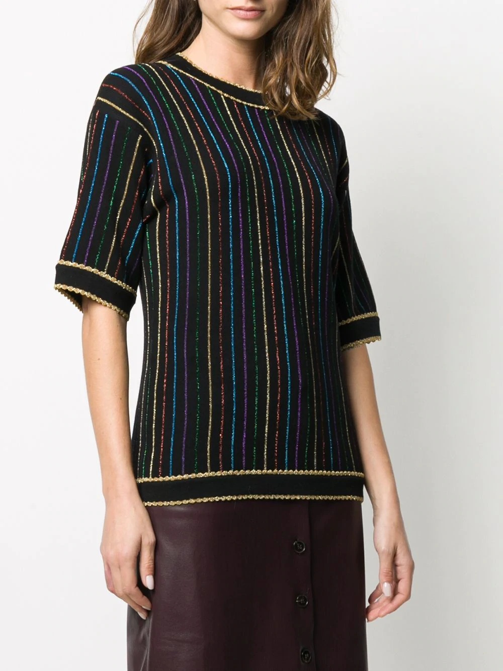 stripe knitted top - 3