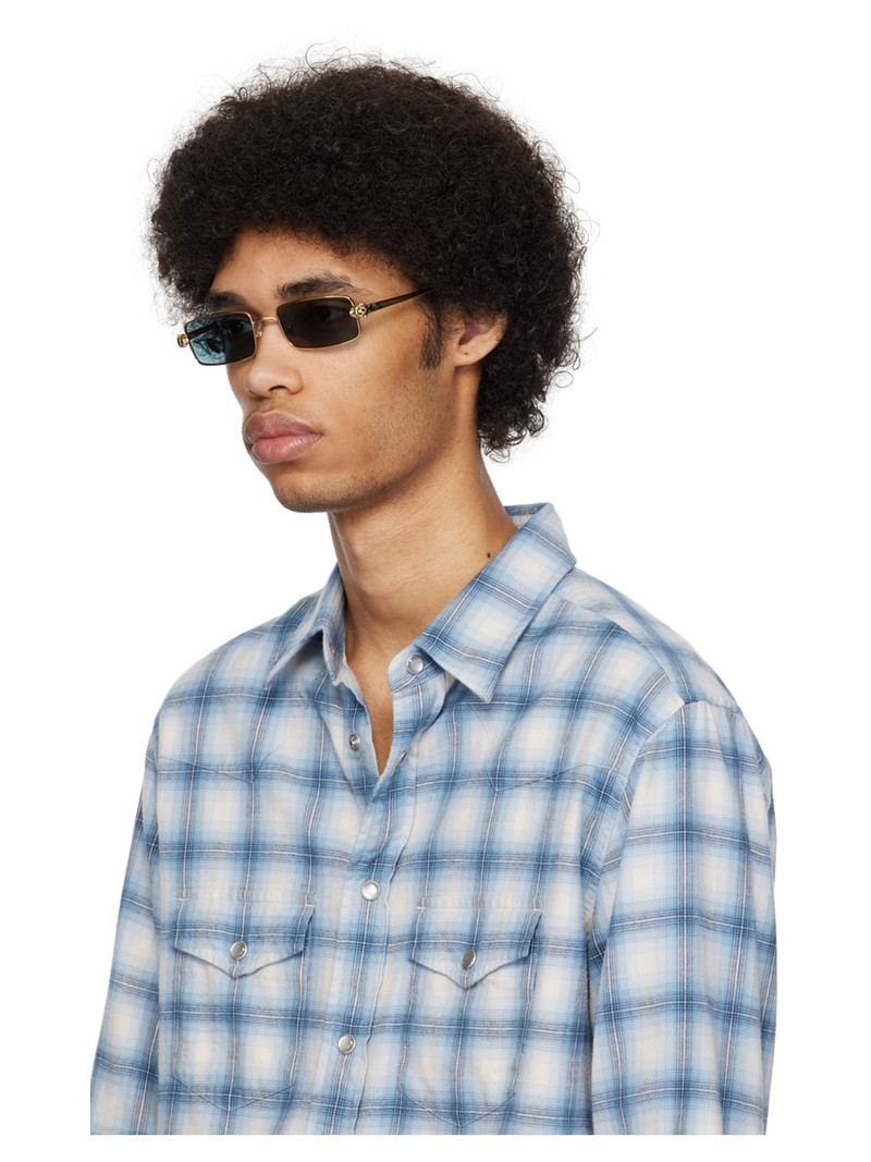 Gold Rectangular Sunglasses 4