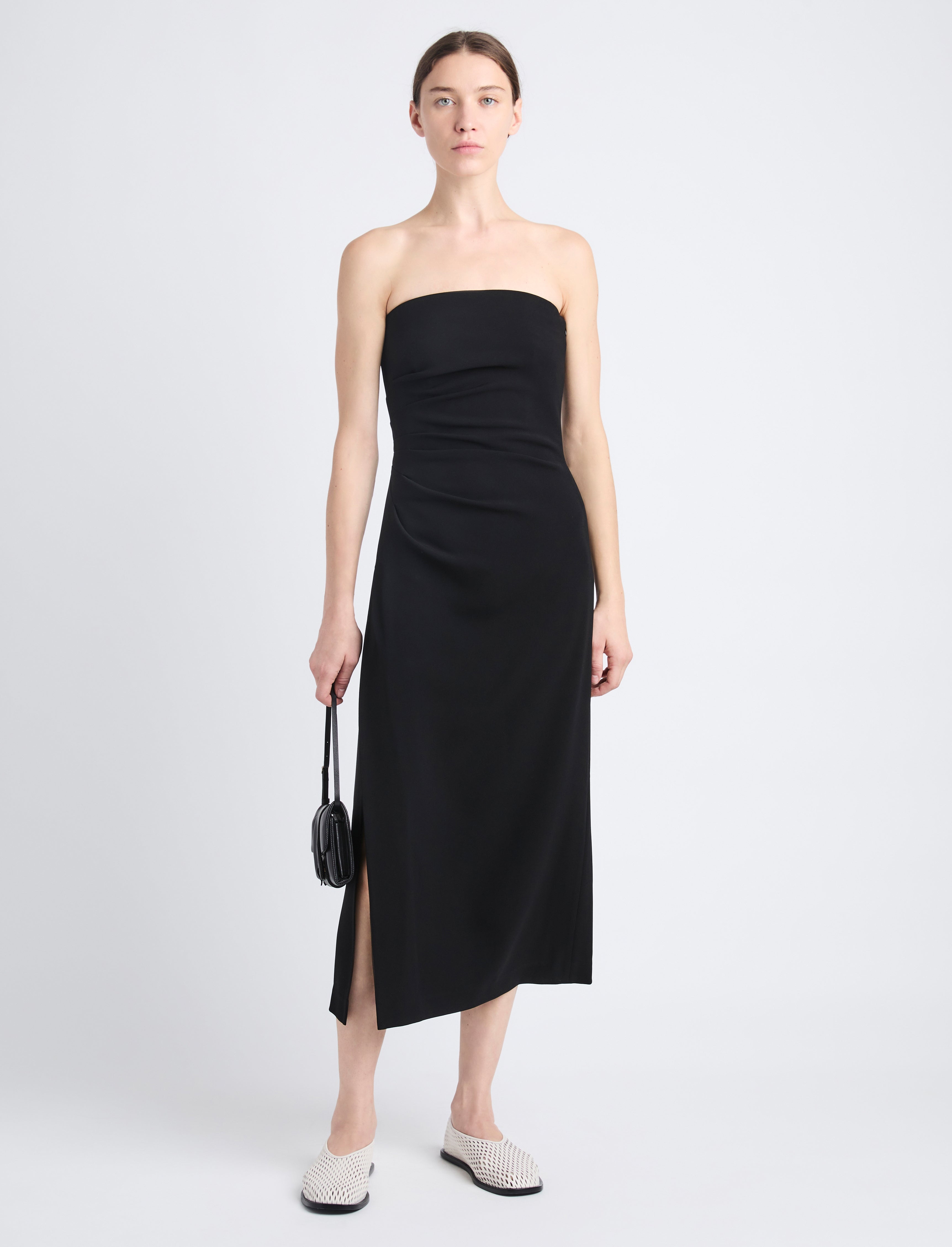 Shira Strapless Dress In Matte Viscose Crepe - 2