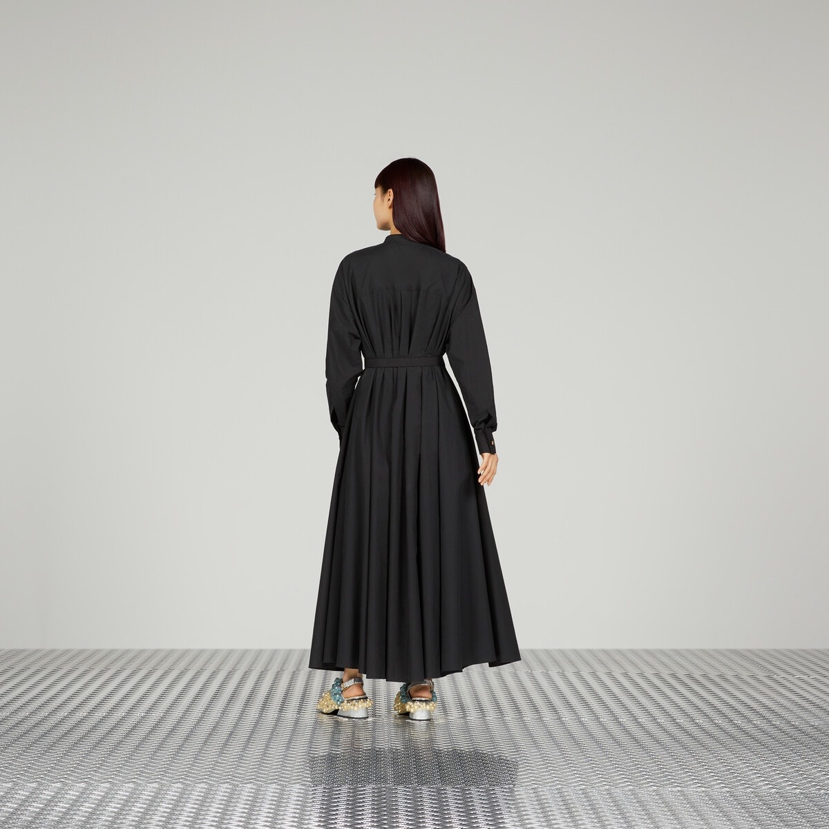 Cotton poplin maxi dress - 6