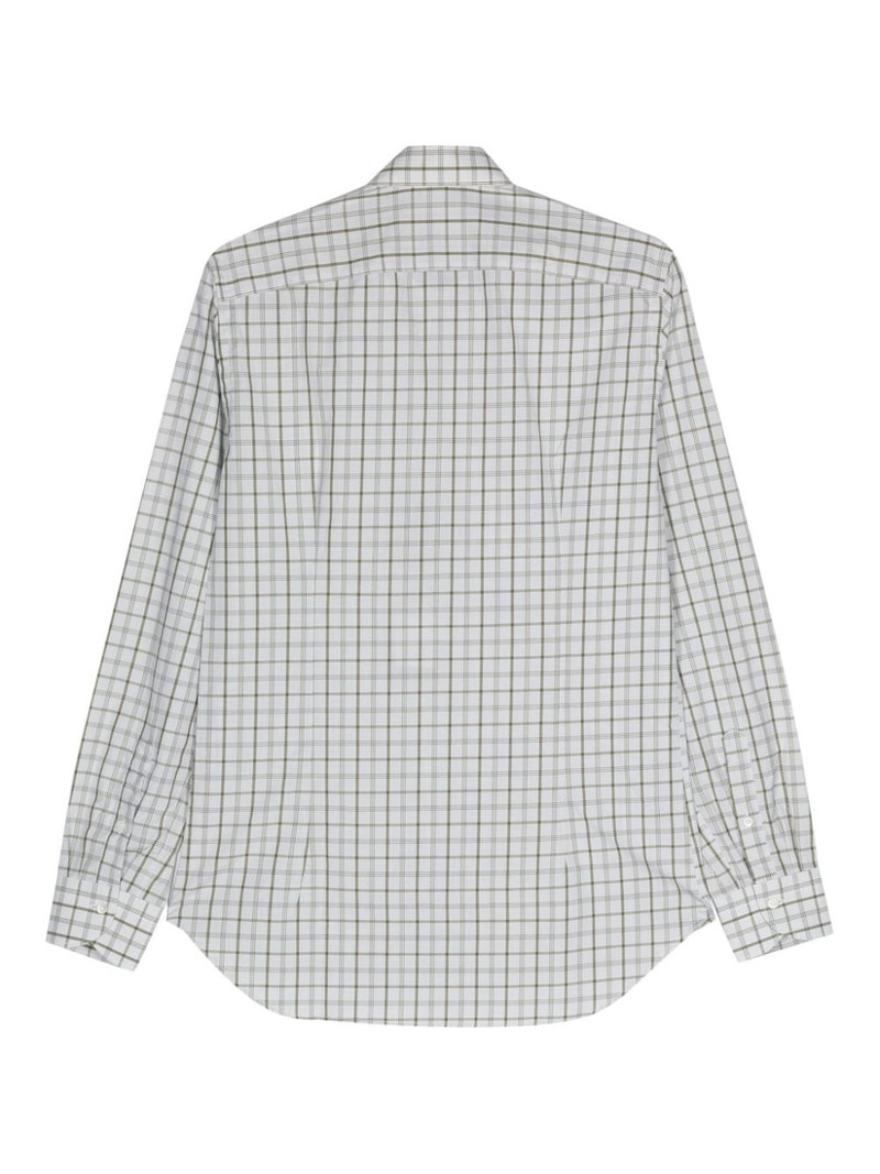 Canali check-pattern cotton shirt outlook